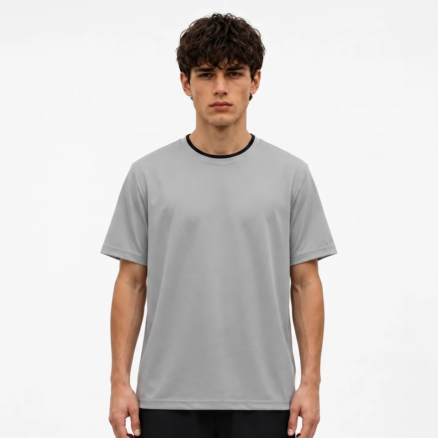 Everyday Short-Sleeve Tee in Light Gray, relaxed men's fit