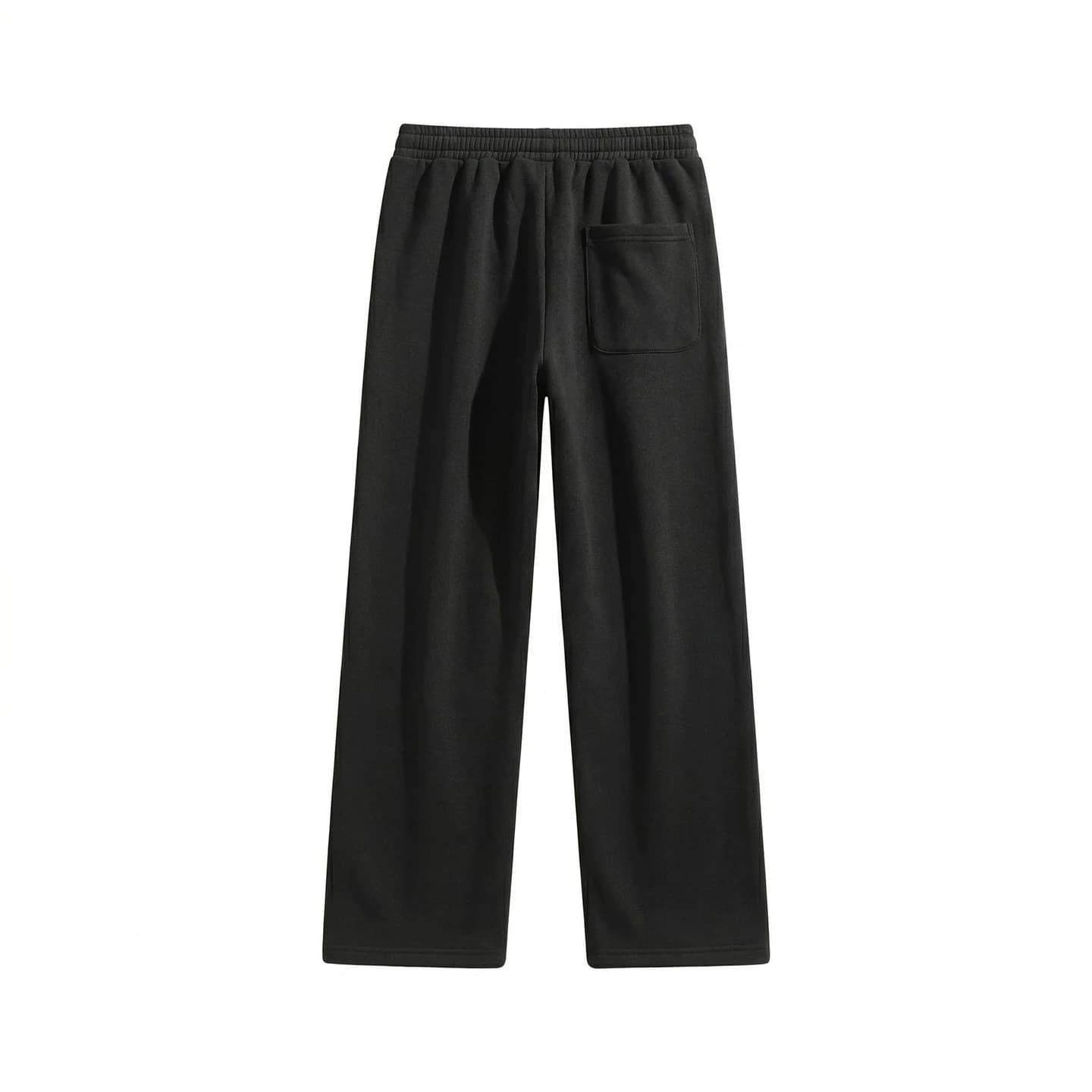 Relaxed Fleece Sweatpants in Black, back flat lay