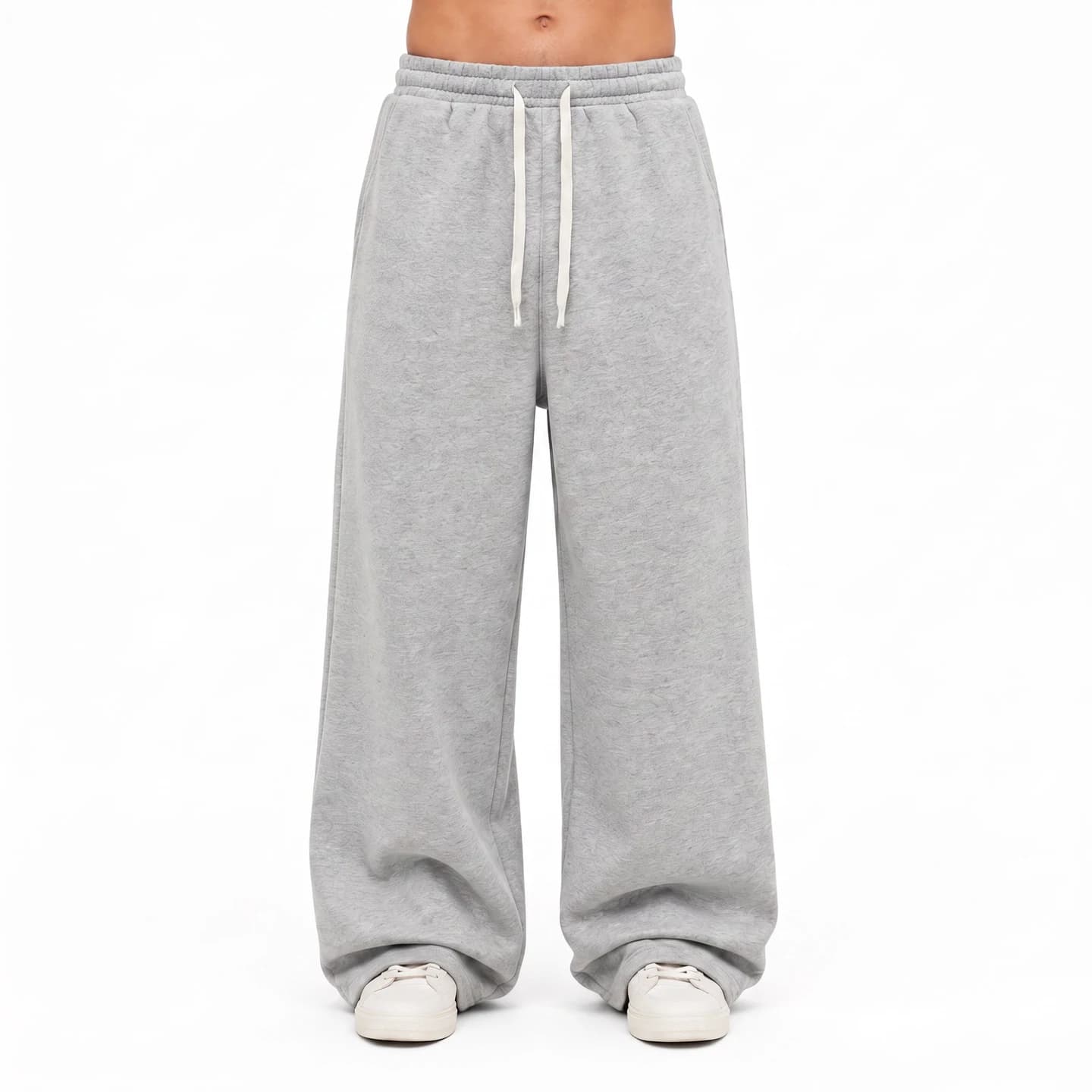 Relaxed Fleece Sweatpants in Heather Gray, relaxed men's fit