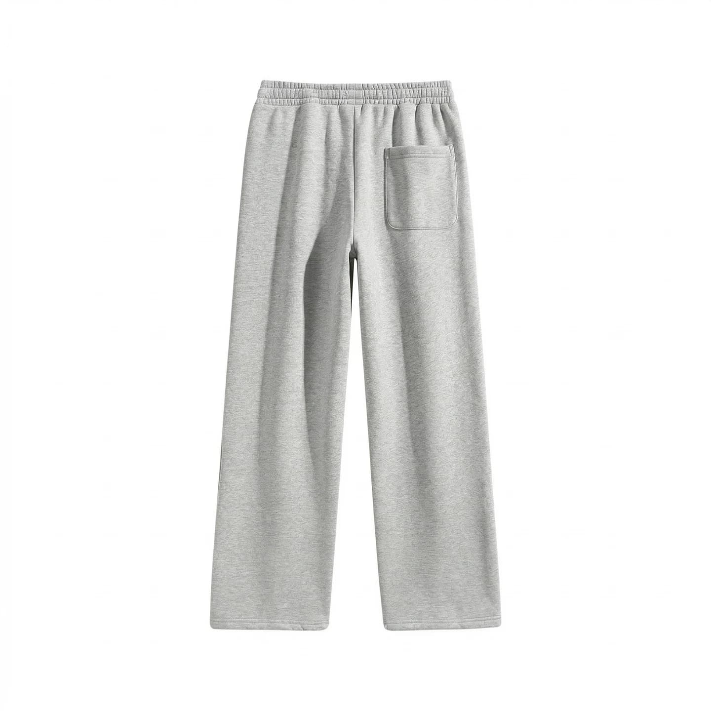 Everyday Straight-Leg Sweatpants in Heather Gray, back flat lay