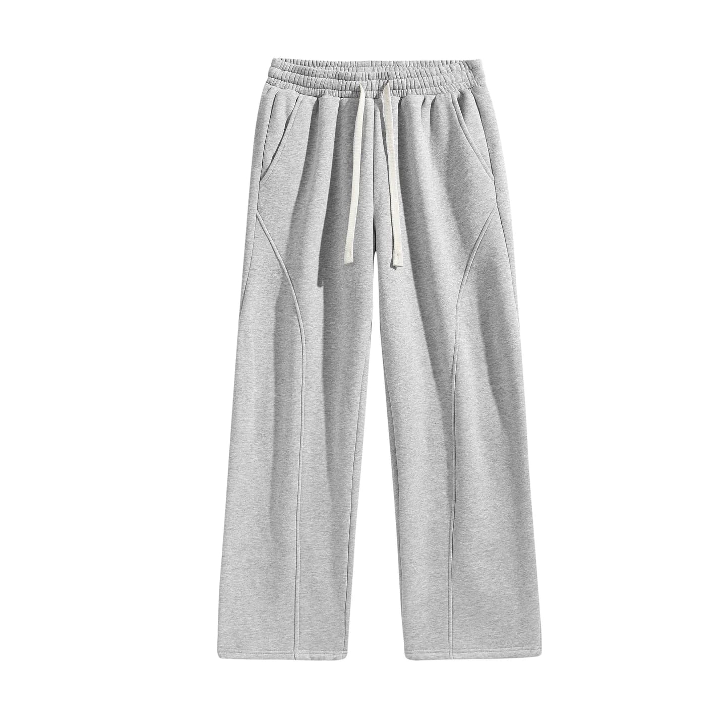 Everyday Straight-Leg Sweatpants in Heather Gray, front flat lay