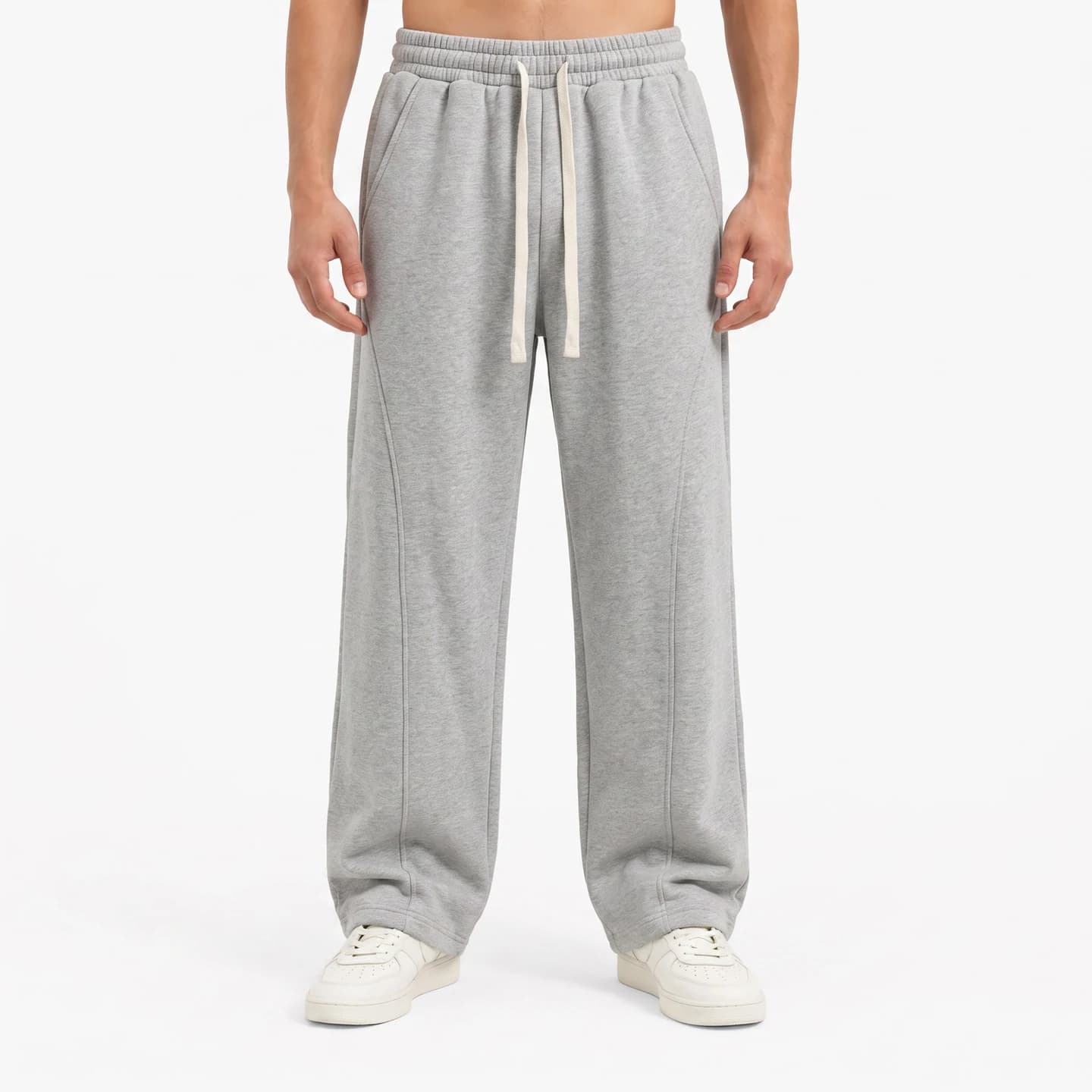 Everyday Straight-Leg Sweatpants in Heather Gray, relaxed men's fit