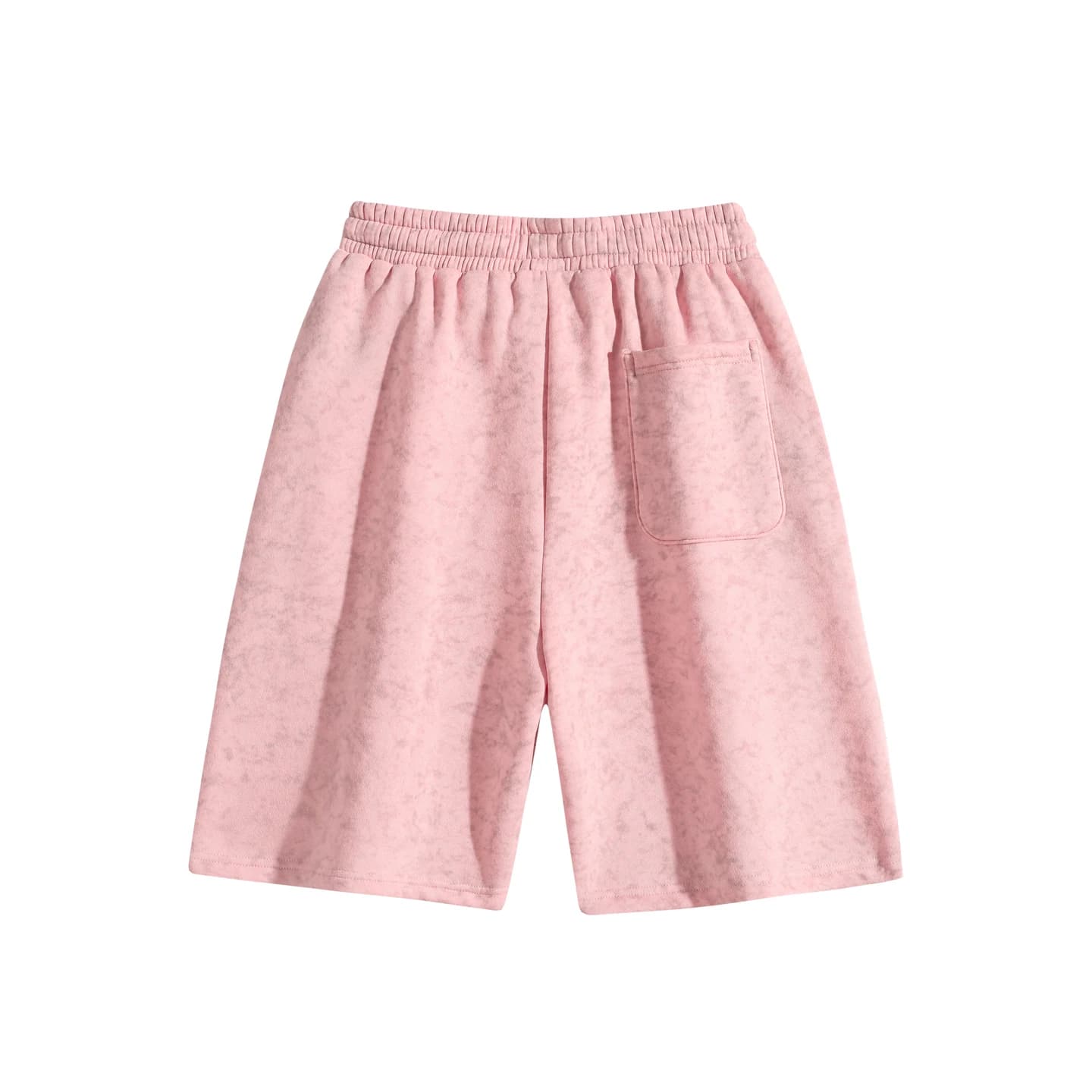 Tonal Print Relaxed Shorts in Pink, back flat lay