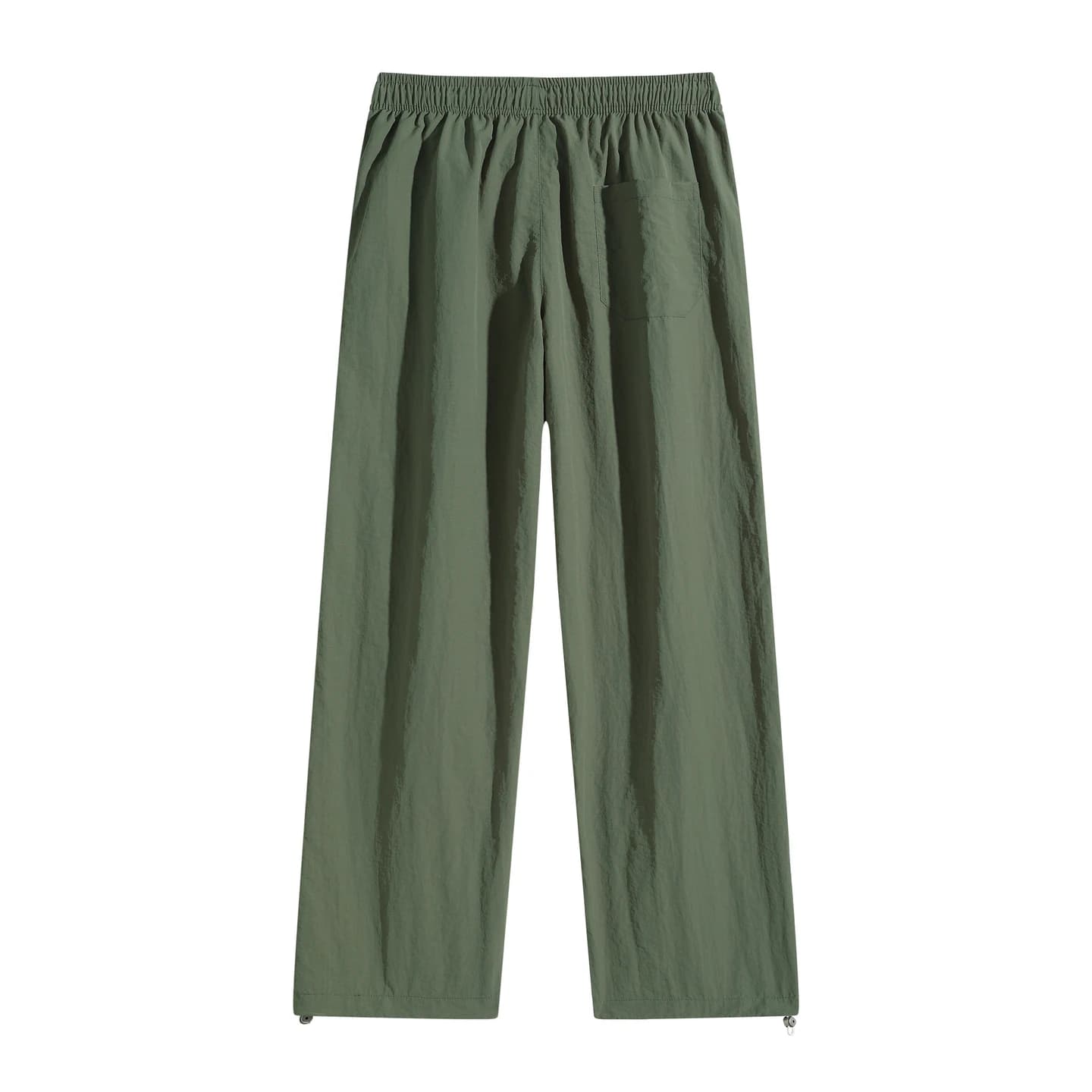 Four-Stripe Track Pants in Army Green, back flat lay