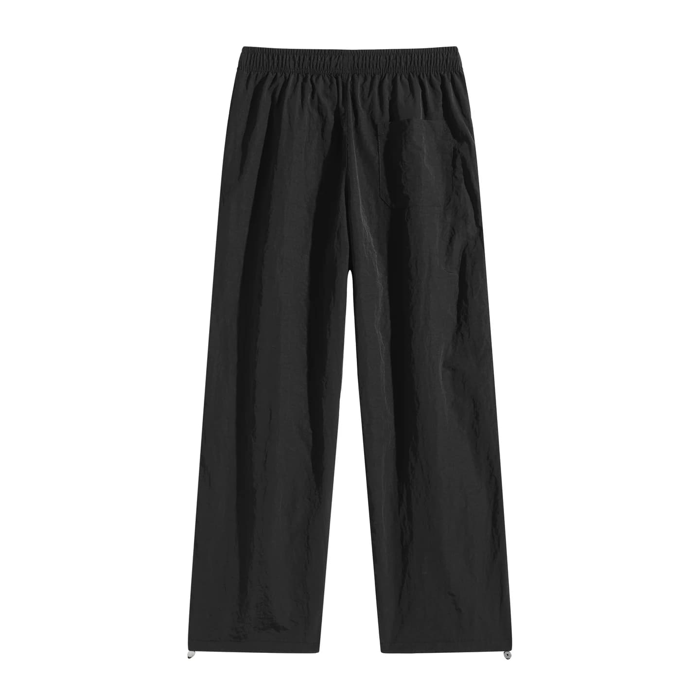 Four-Stripe Track Pants in Black, back flat lay