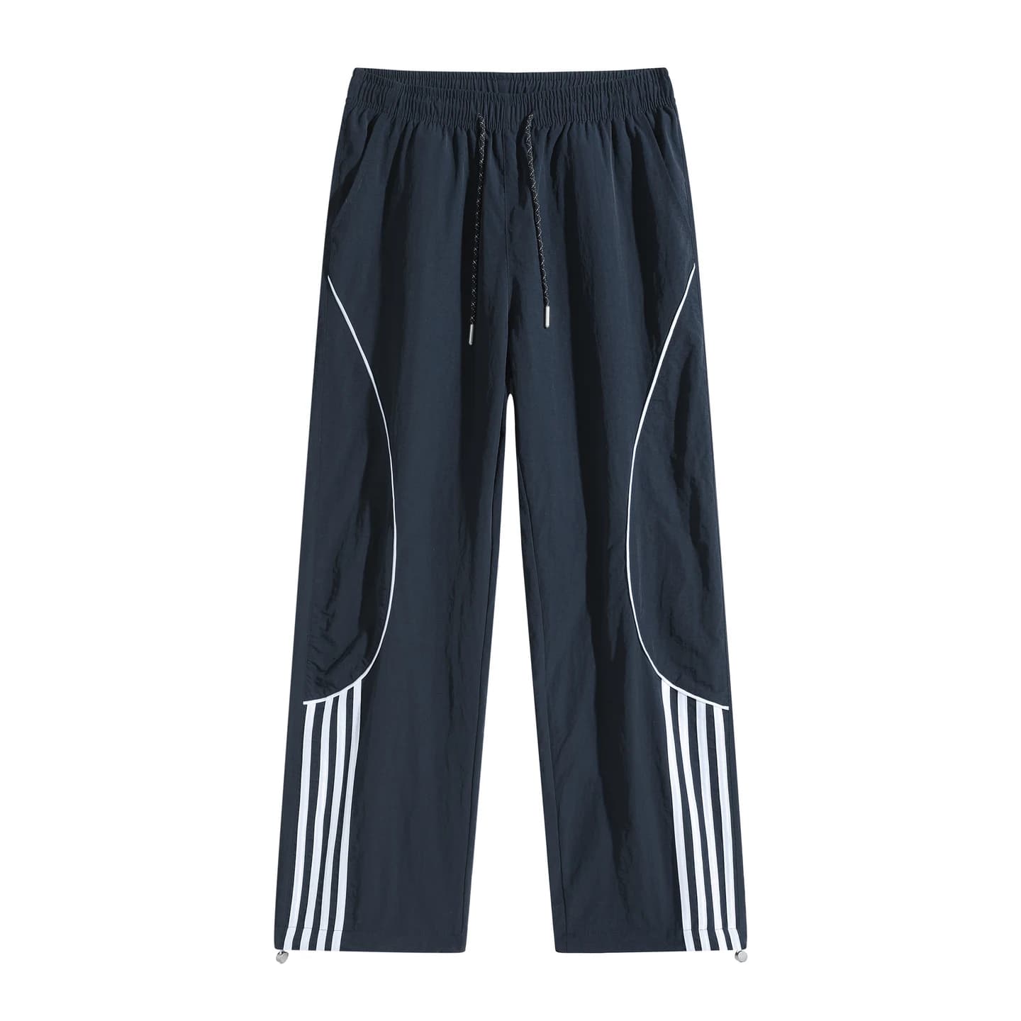 Four-Stripe Track Pants in Navy, front flat lay