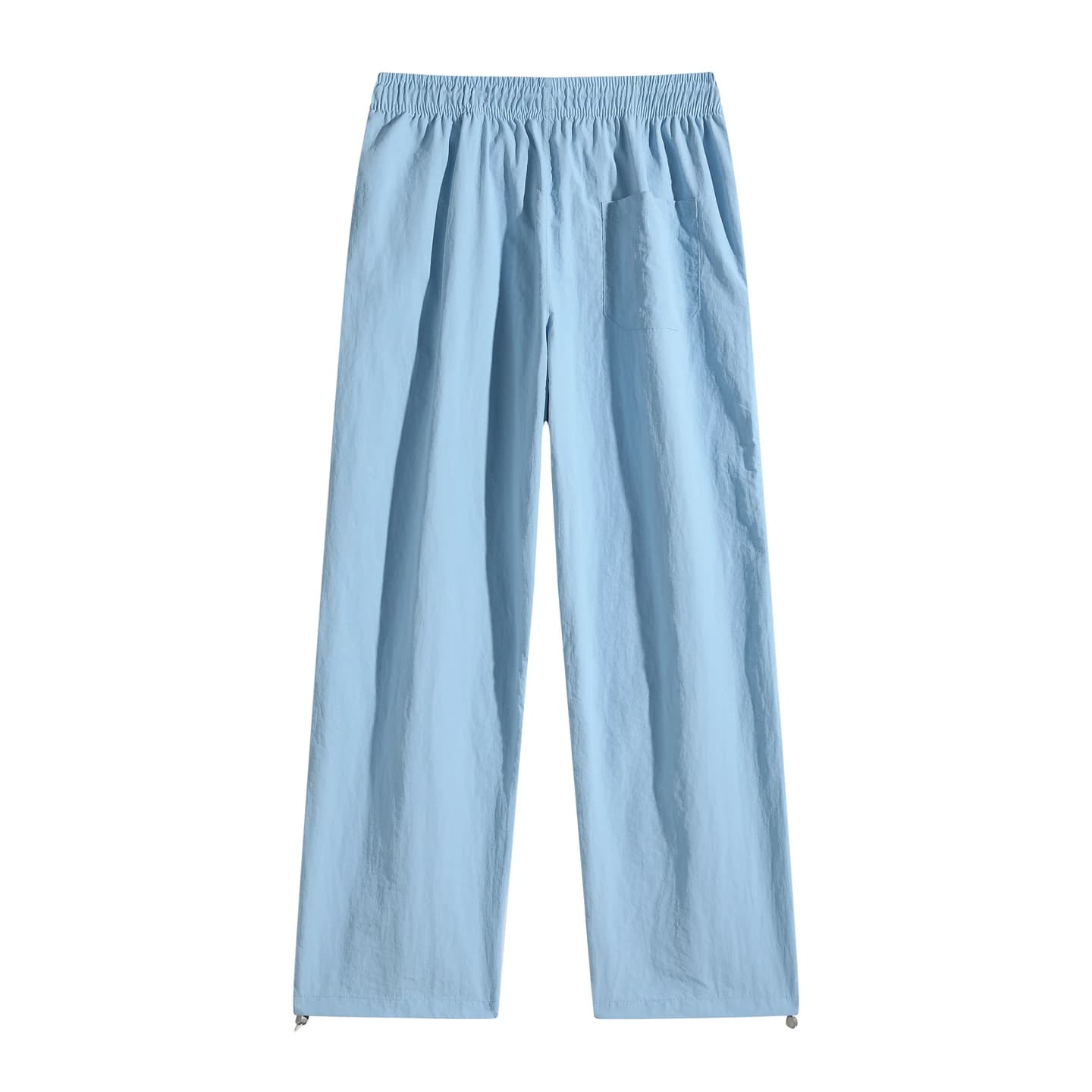 Four-Stripe Track Pants in Sky Blue, back flat lay
