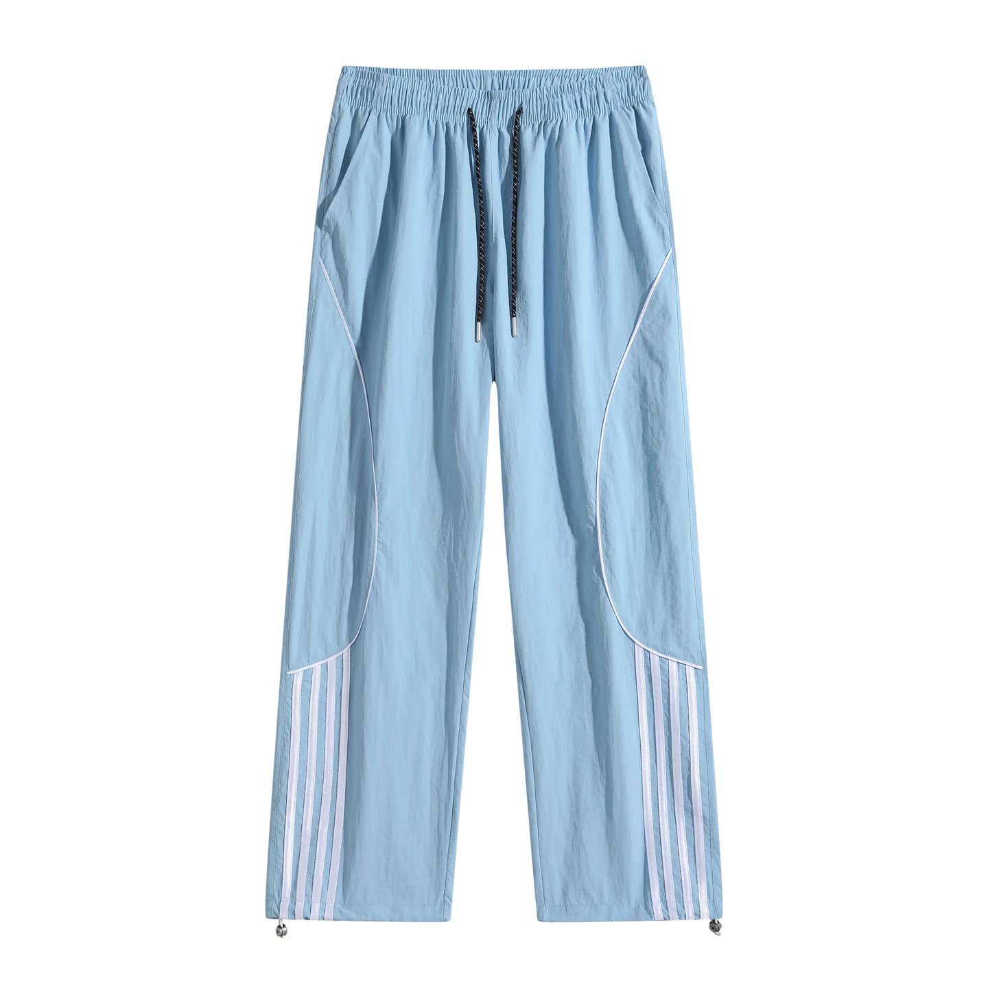Four-Stripe Track Pants Sky Blue, front flat lay
