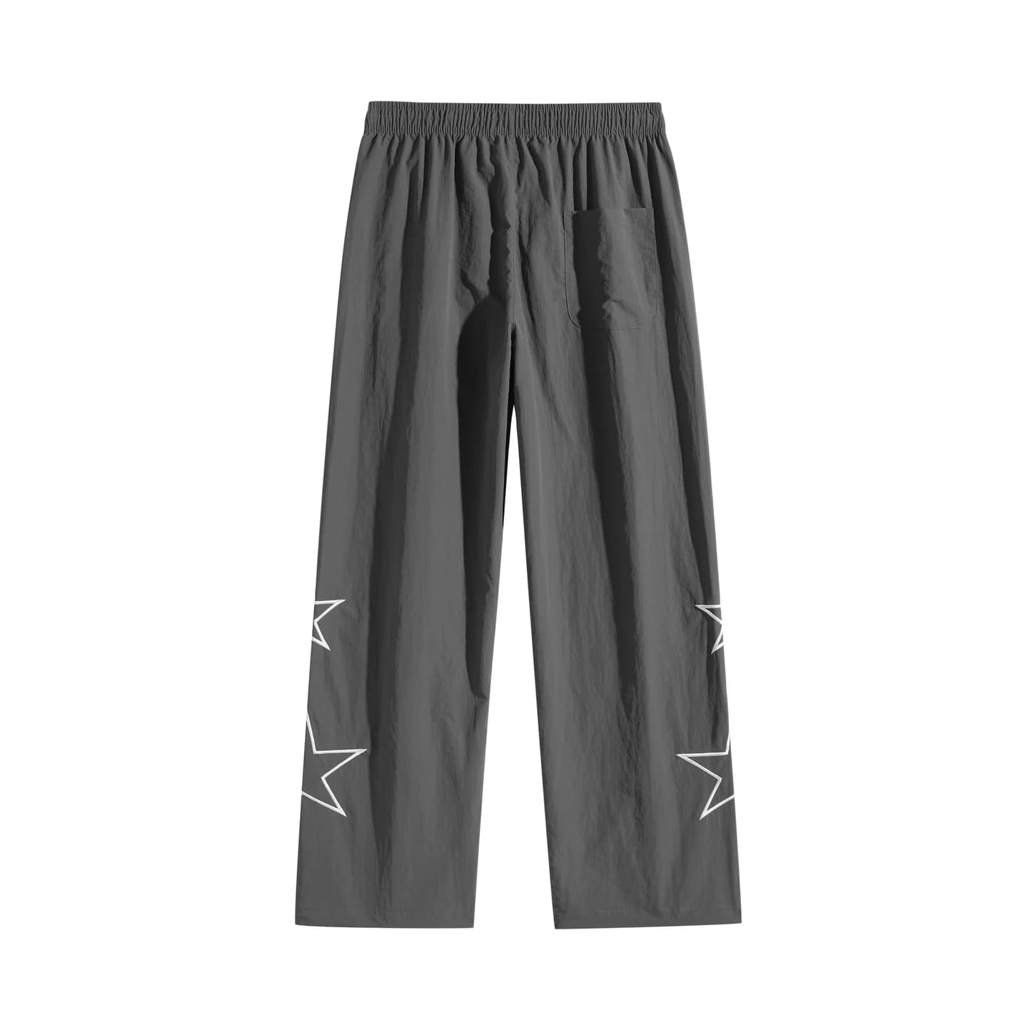 Star Detail Track Pants in Charcoal, back flat lay