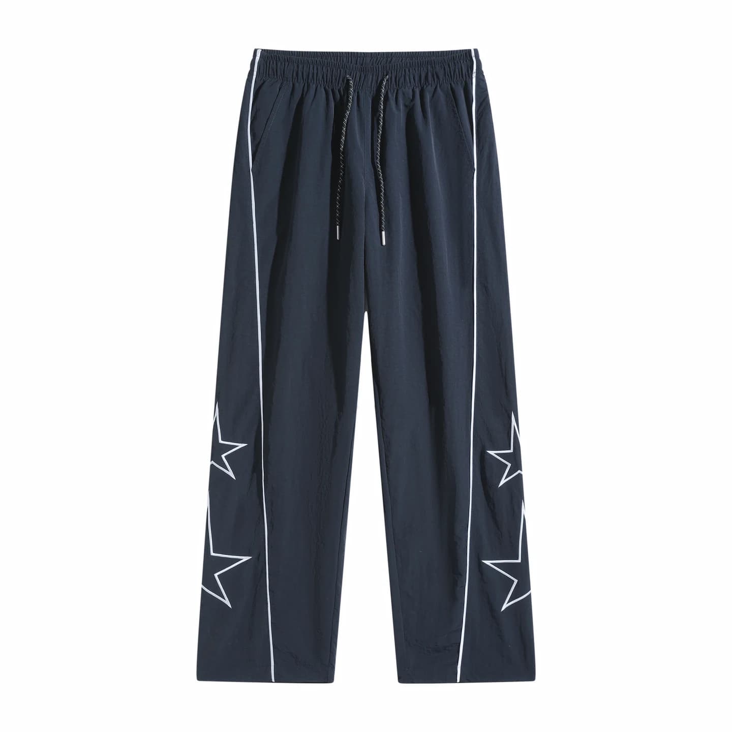 Star Detail Track Pants Navy, front flat lay
