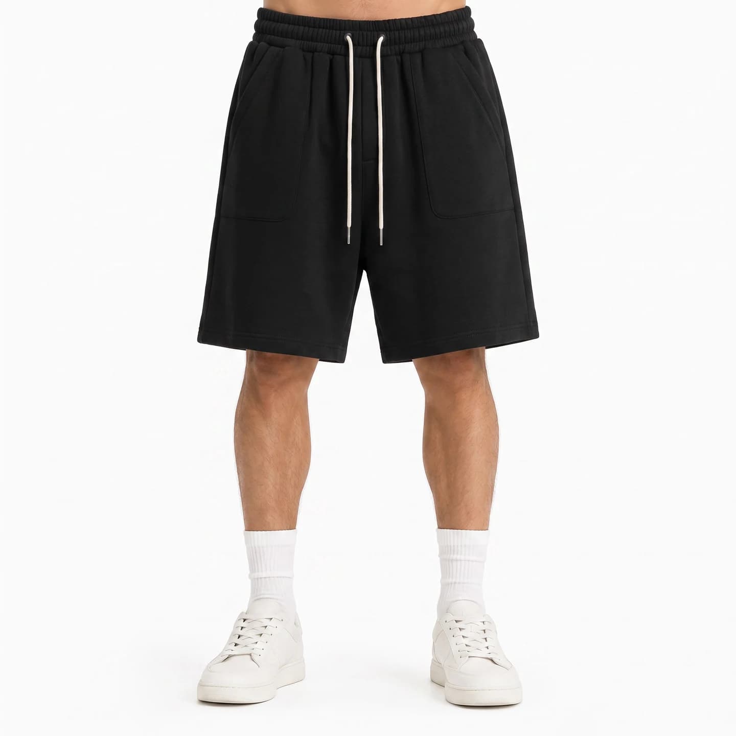 Relaxed Pocket Shorts in Black, relaxed men's fit