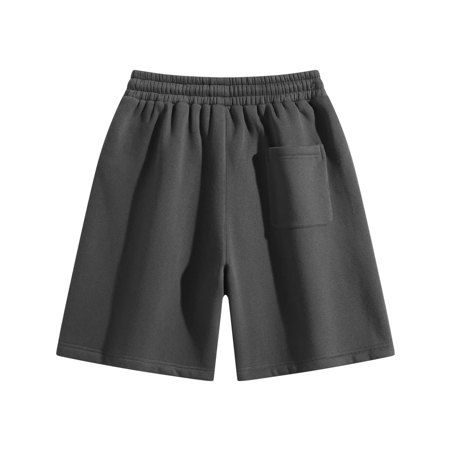 Relaxed Pocket Shorts in Charcoal, back flat lay