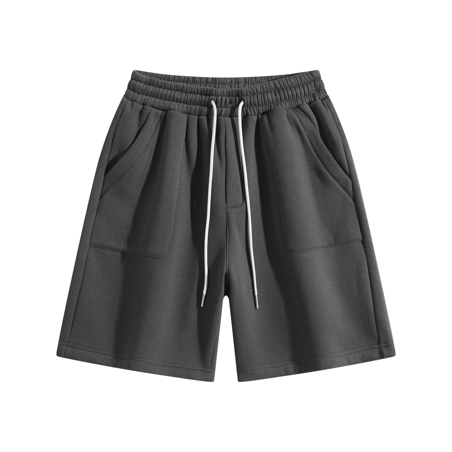 Relaxed Pocket Shorts in Charcoal, front flat lay