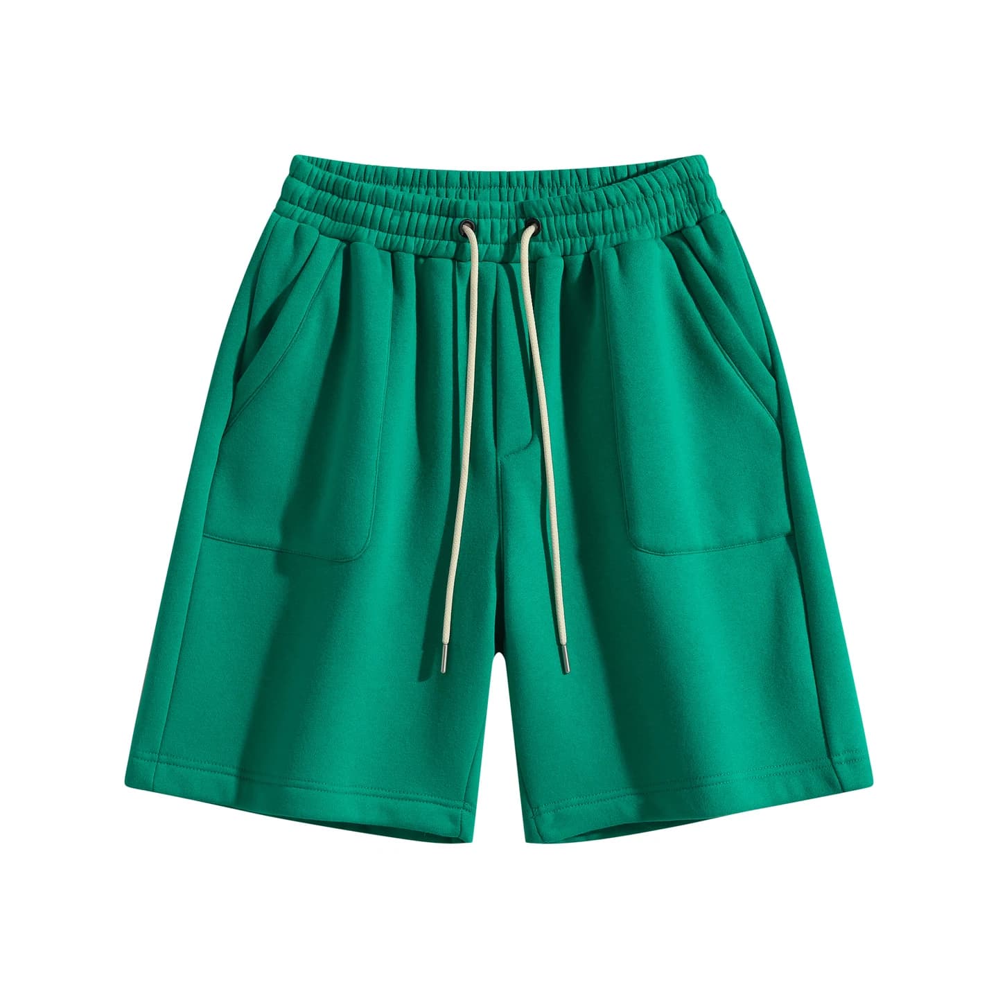 Relaxed Pocket Shorts in Forest Green, front flat lay
