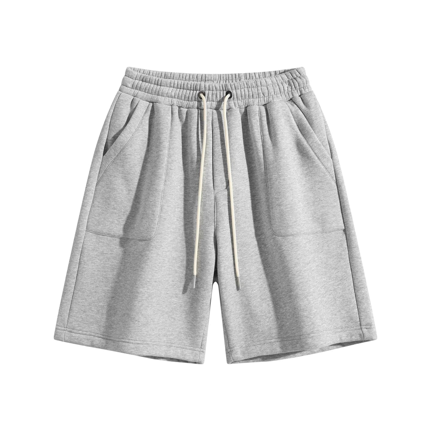 Relaxed Pocket Shorts Heather Gray, front flat lay
