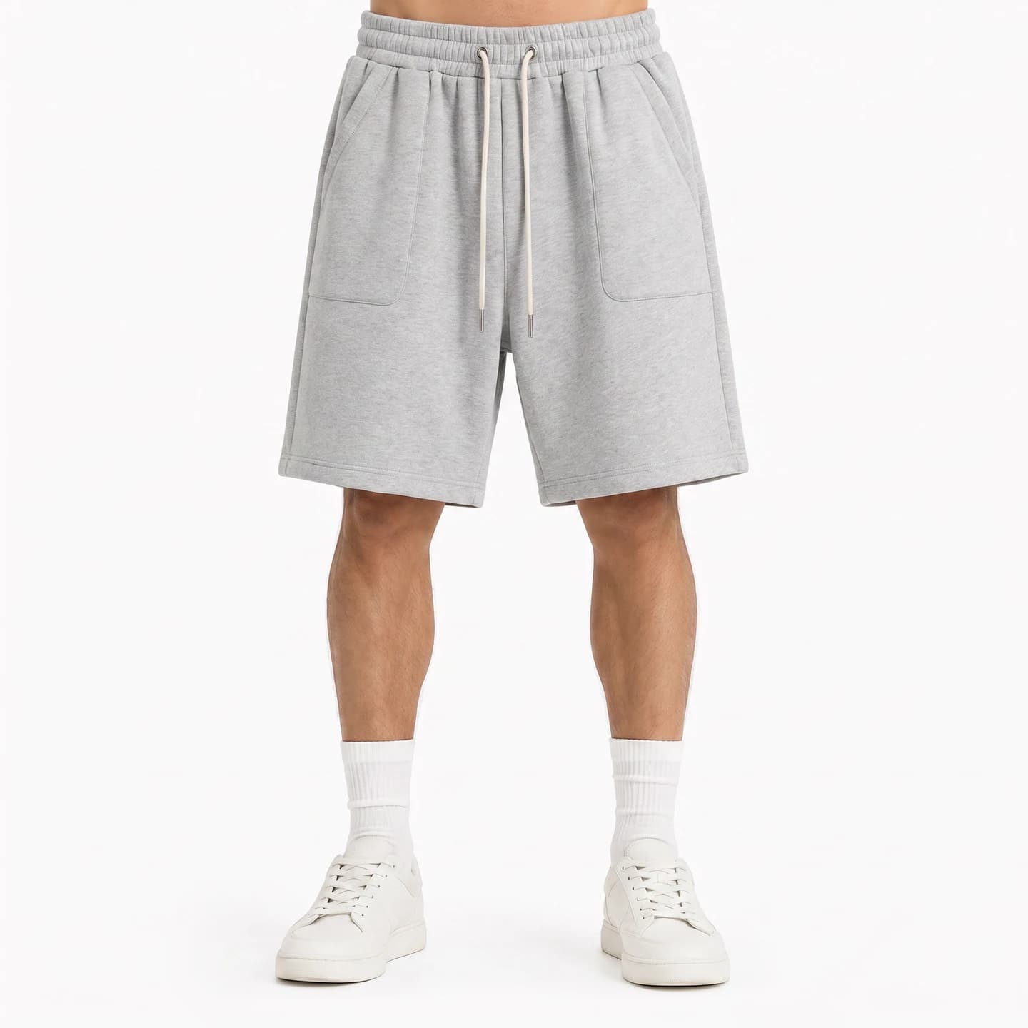 Relaxed Pocket Shorts in Heather Gray, relaxed men's fit