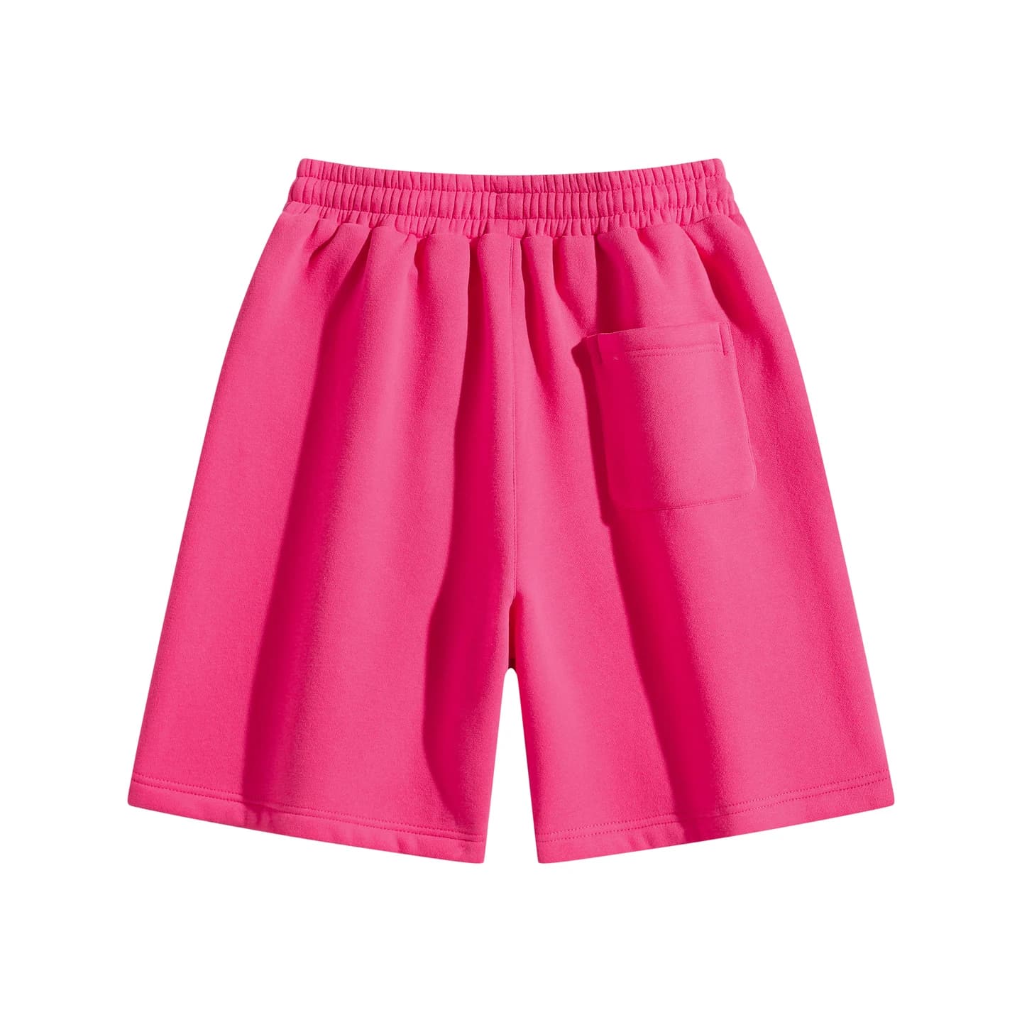Relaxed Pocket Shorts in Hot Pink, back flat lay