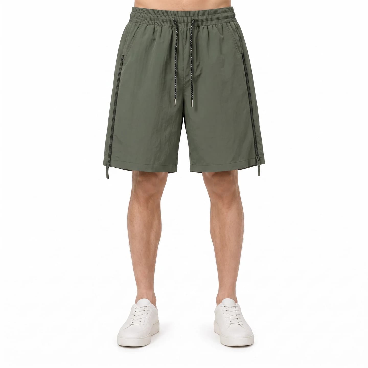 Everyday Woven Shorts in Army Green, relaxed men's fit
