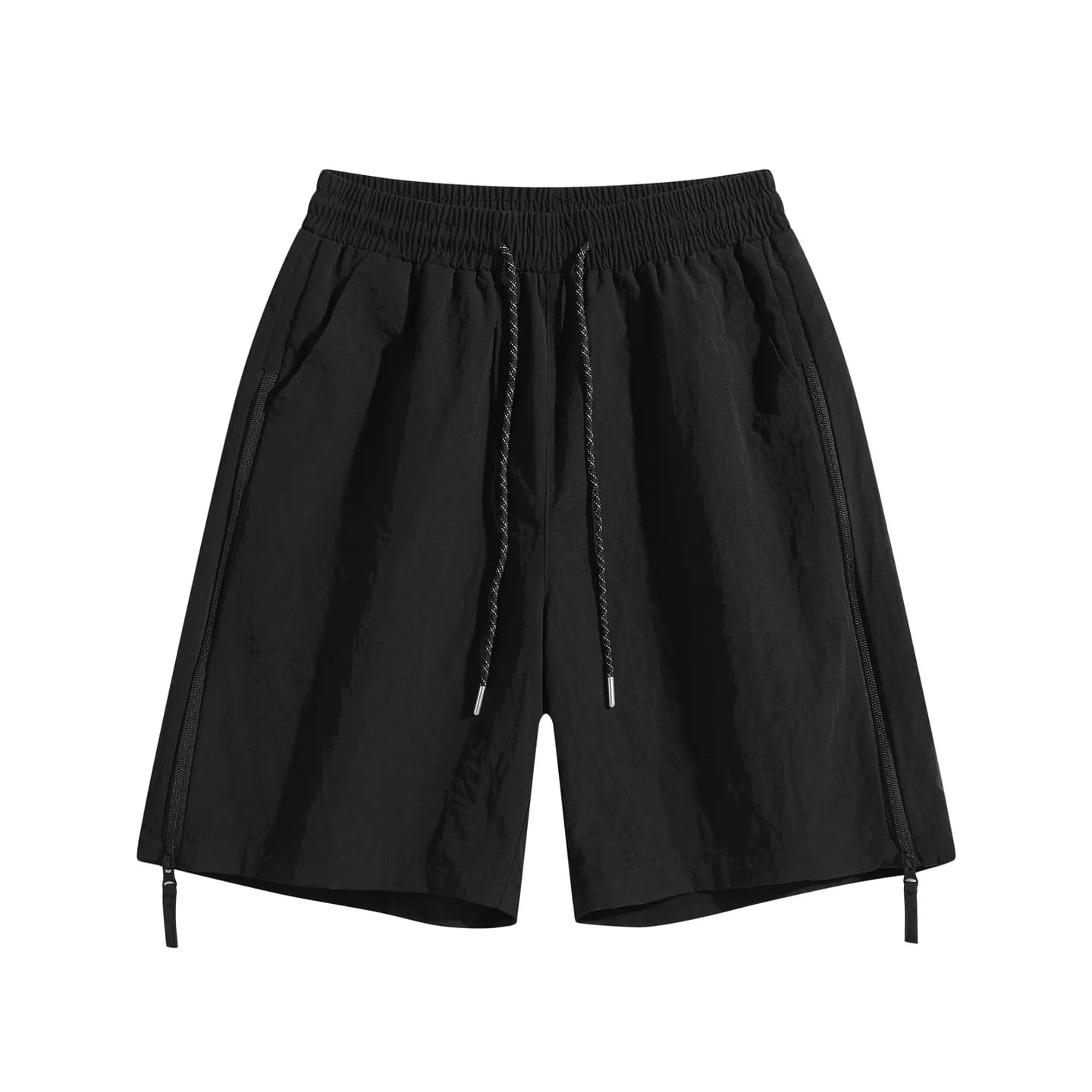 Everyday Woven Shorts in Black, front flat lay