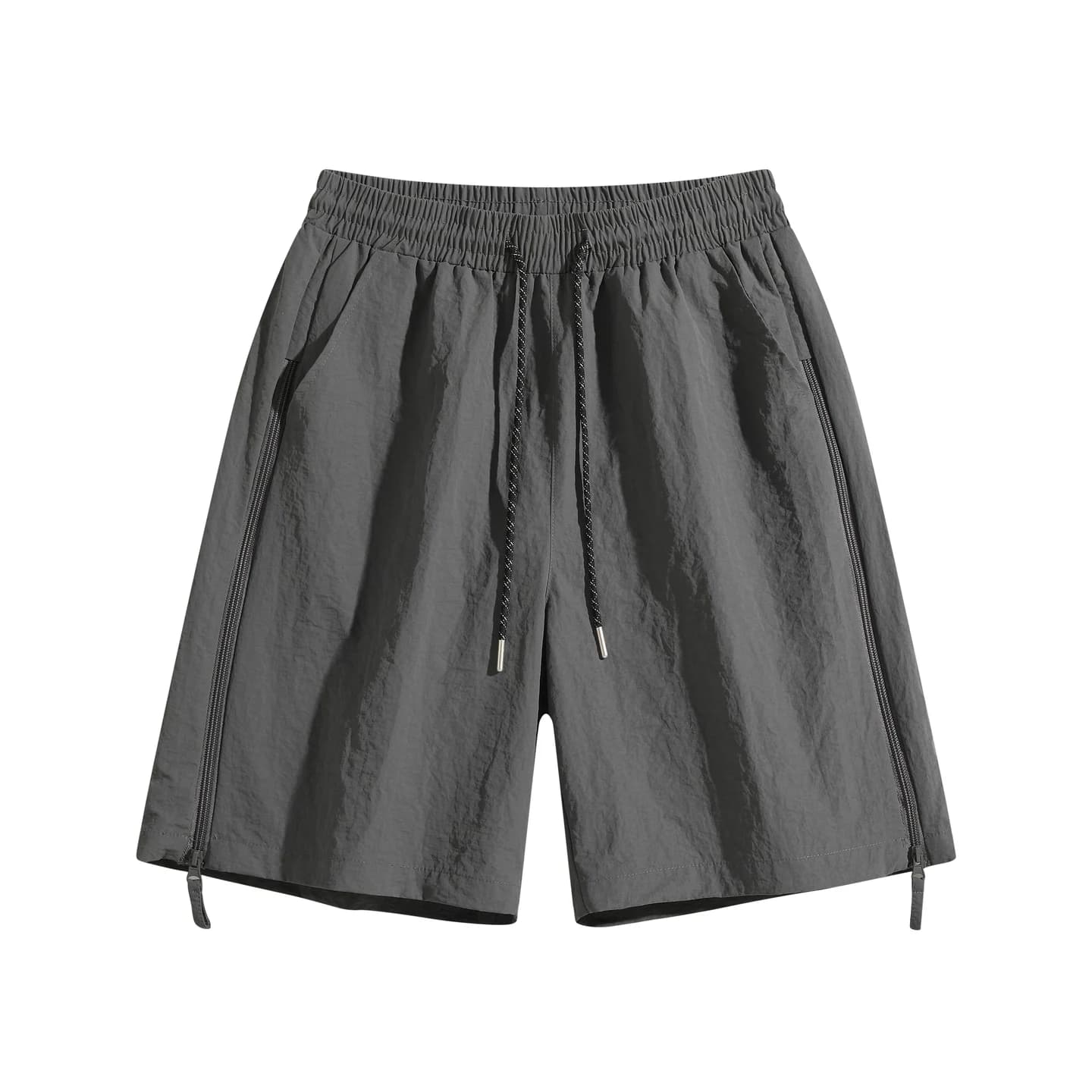 Everyday Woven Shorts in Charcoal, front flat lay
