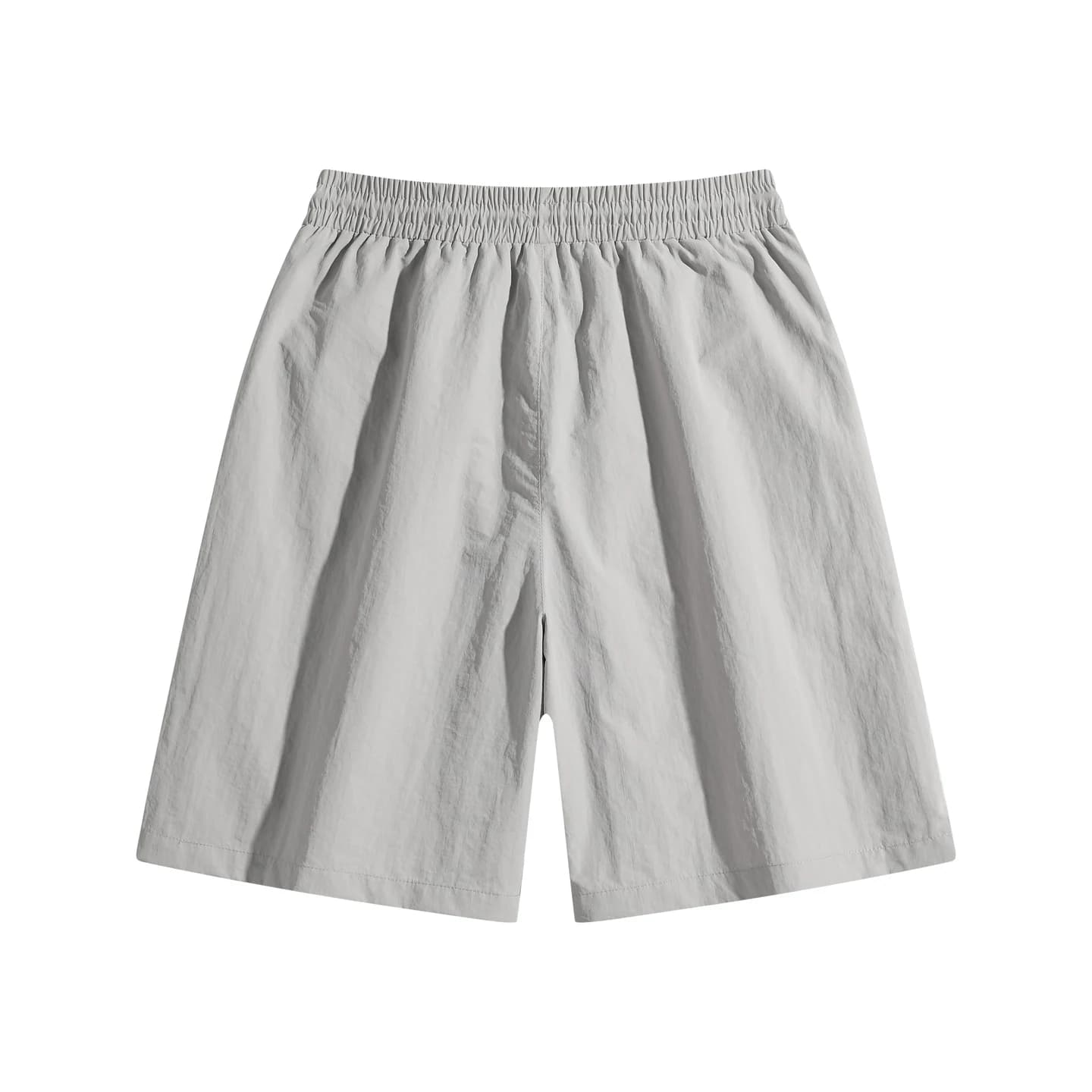 Everyday Woven Shorts in Light Gray, back flat lay