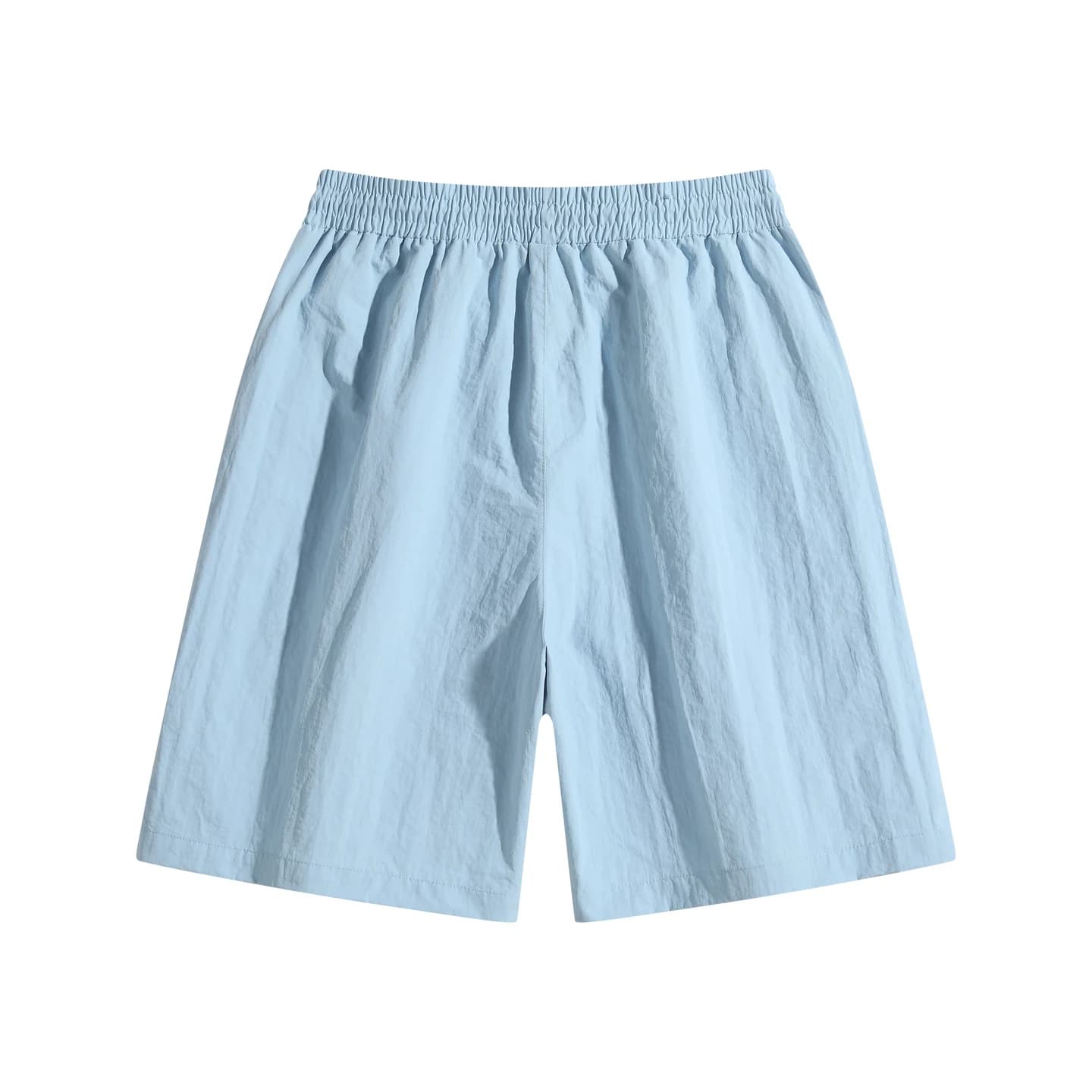 Everyday Woven Shorts in Sky Blue, back flat lay
