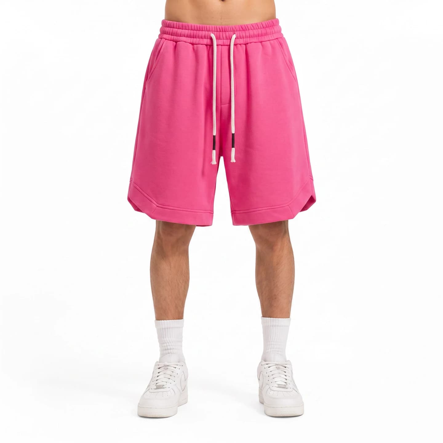 Relaxed Knit Shorts in Hot Pink, relaxed men's fit