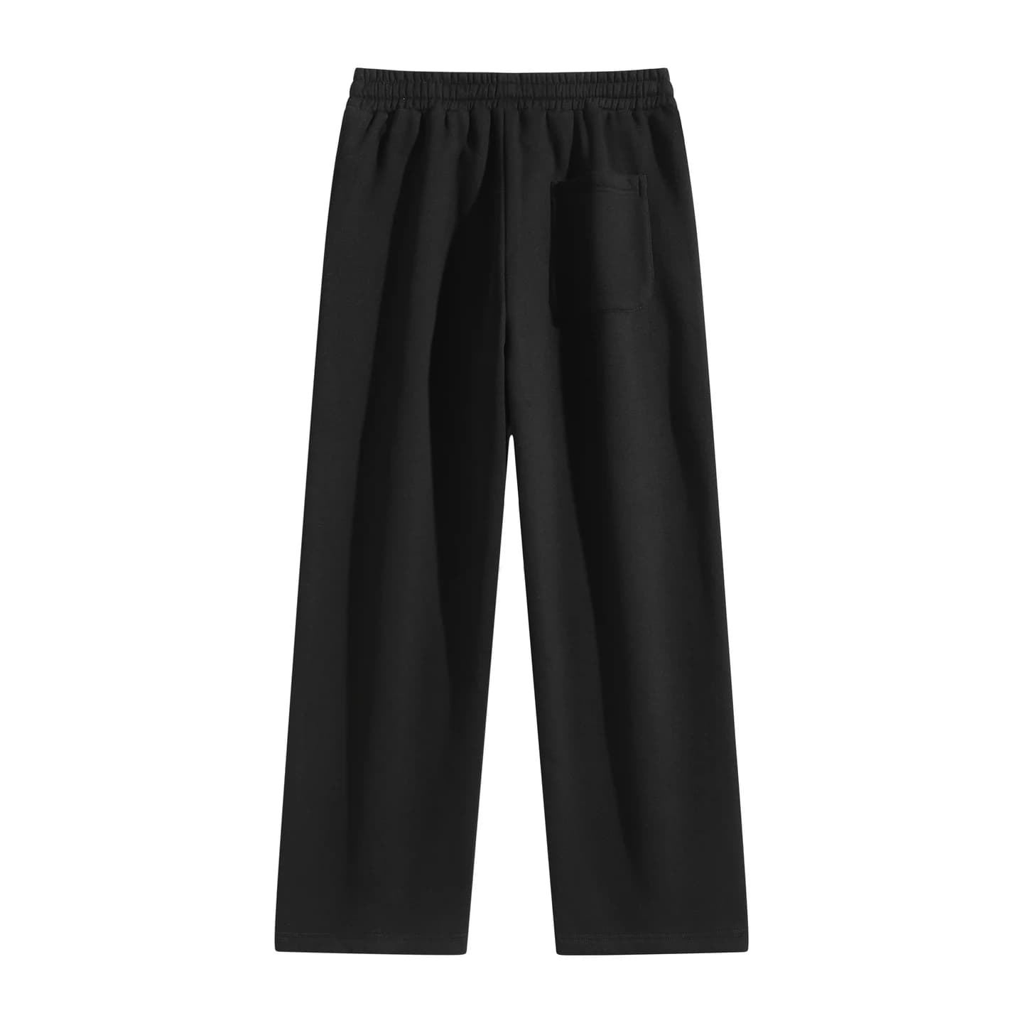 Curved Seam Sweatpants in Black, back flat lay