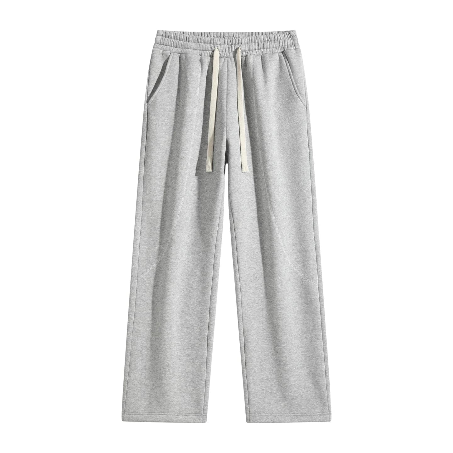 Curved Seam Sweatpants in Heather Gray, front flat lay