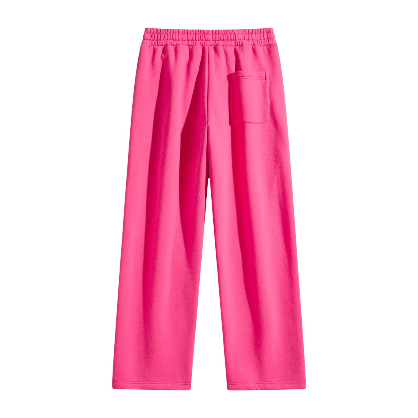 Curved Seam Sweatpants in Hot Pink, back flat lay