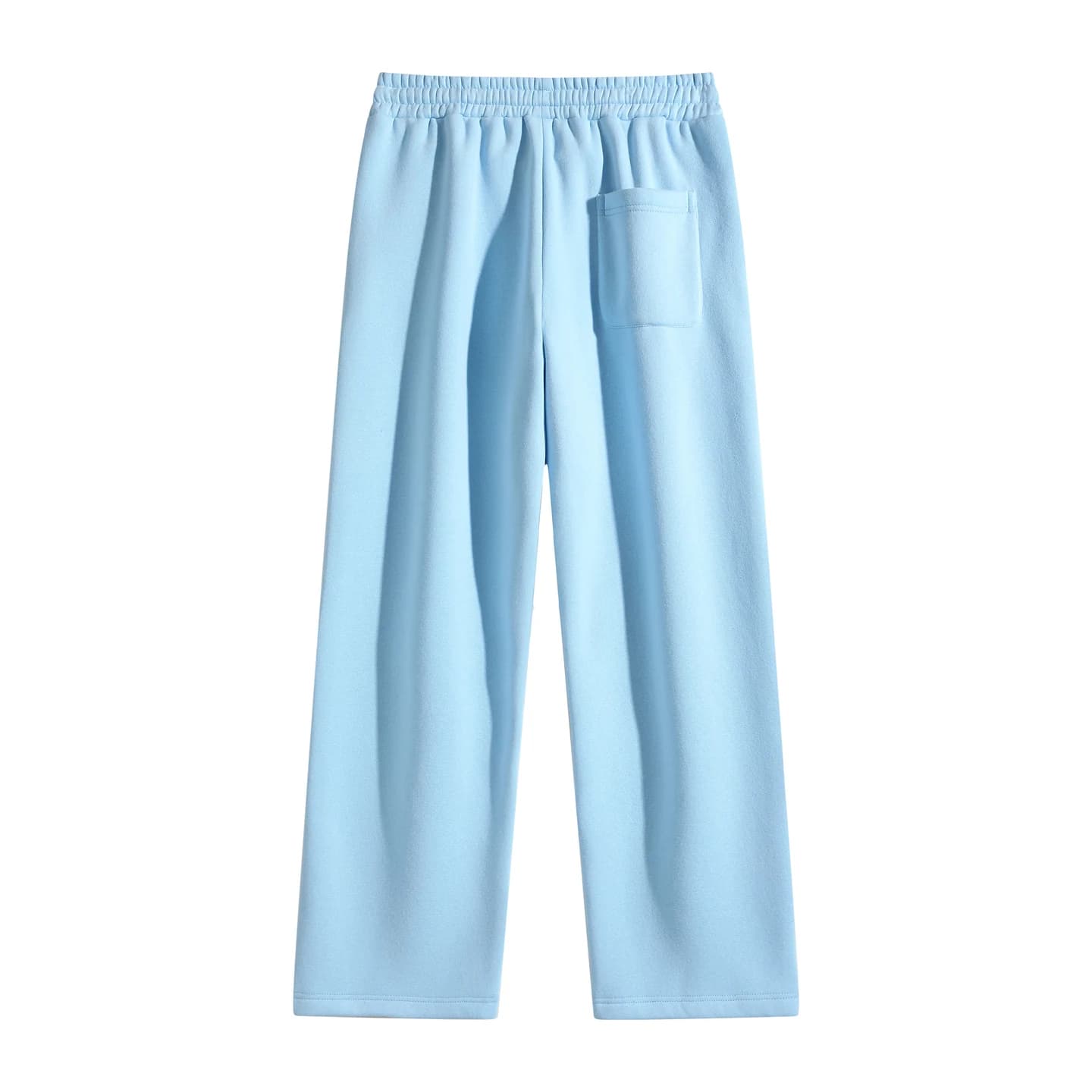 Curved Seam Sweatpants in Sky Blue, back flat lay