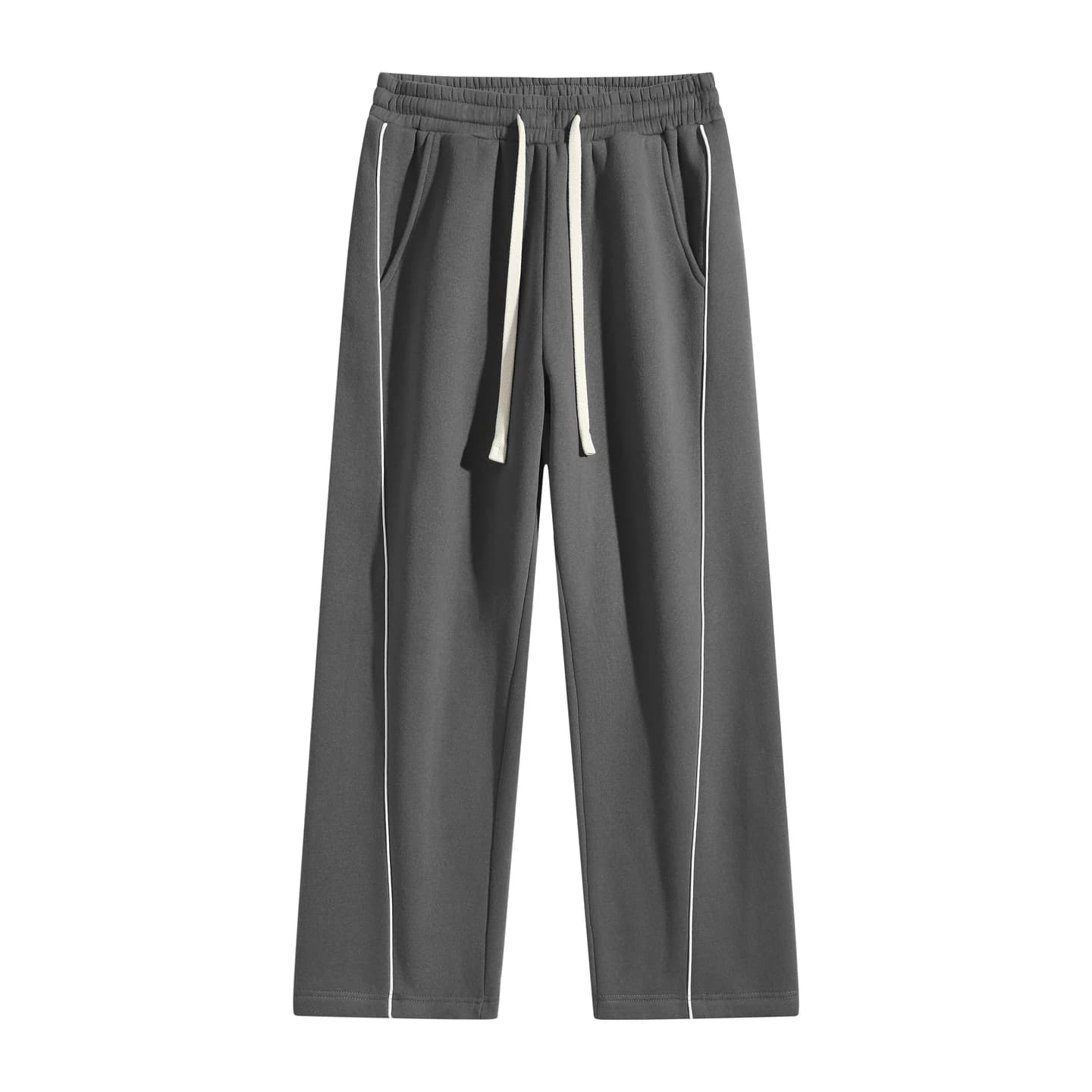 Front Seam Sweatpants in Charcoal, front flat lay