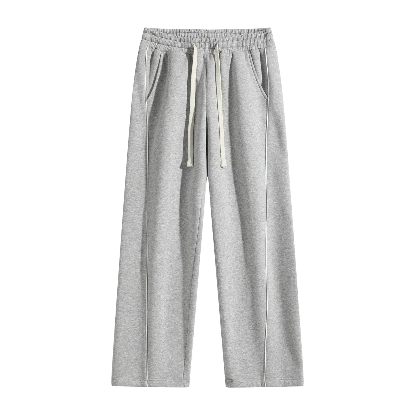 Front Seam Sweatpants in Heather Gray, front flat lay