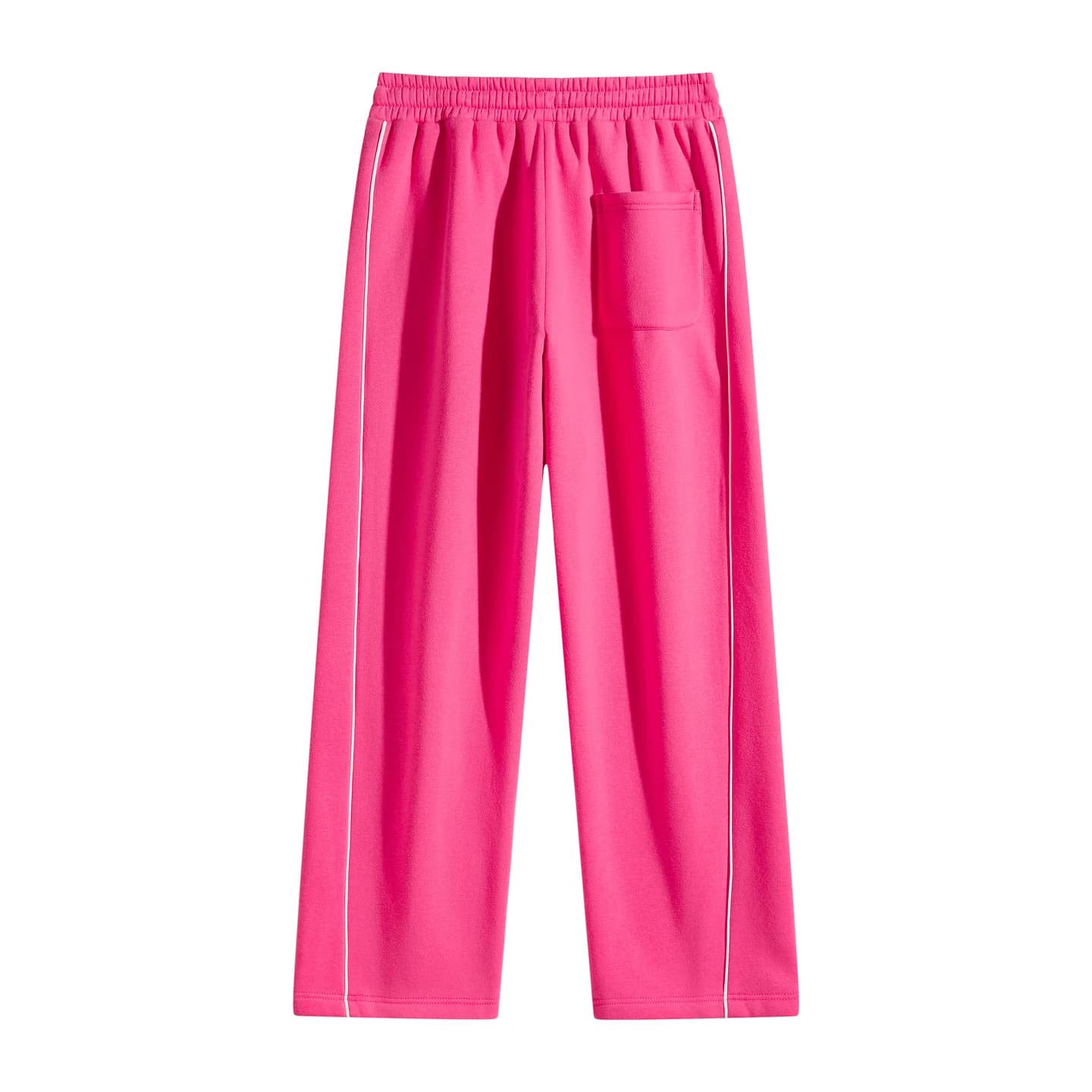 Front Seam Sweatpants in Hot Pink, back flat lay