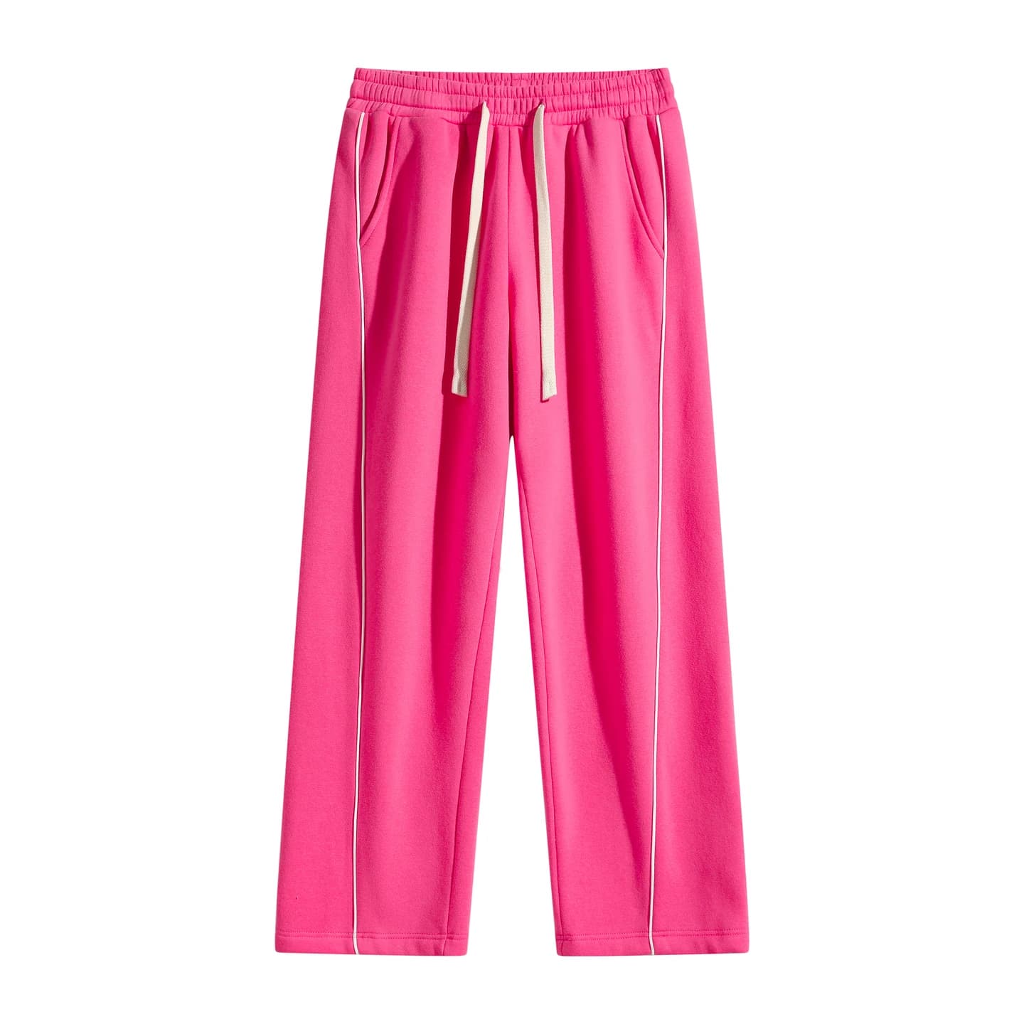 Front Seam Sweatpants in Hot Pink, front flat lay