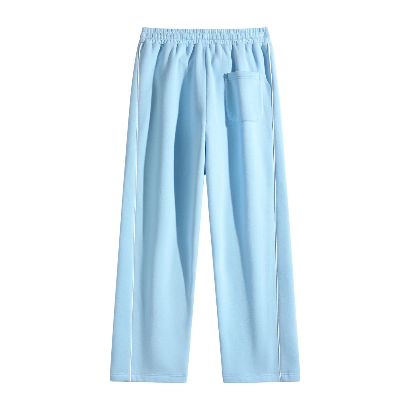 Front Seam Sweatpants in Sky Blue, back flat lay