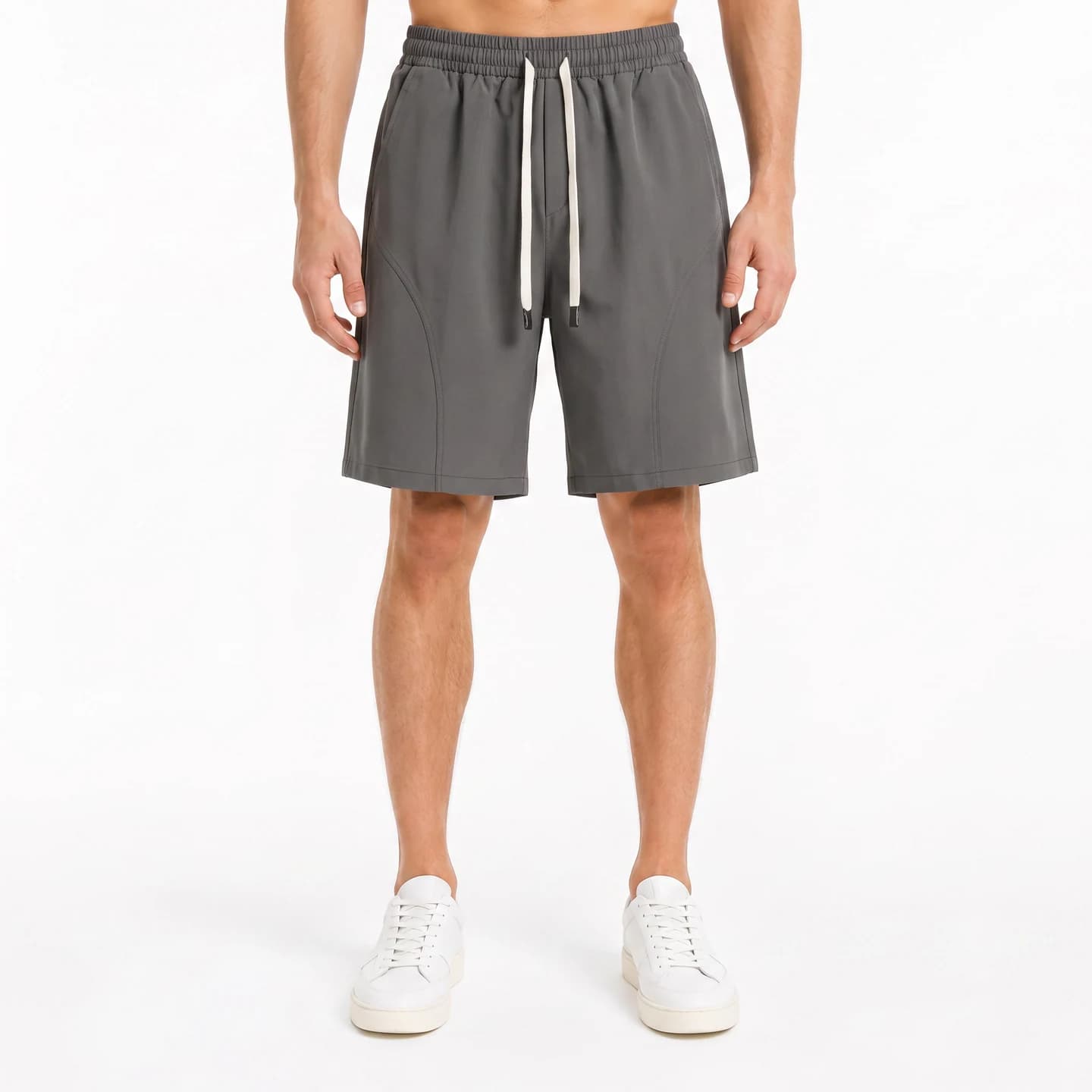 Relaxed Woven Shorts in Charcoal, relaxed men's fit