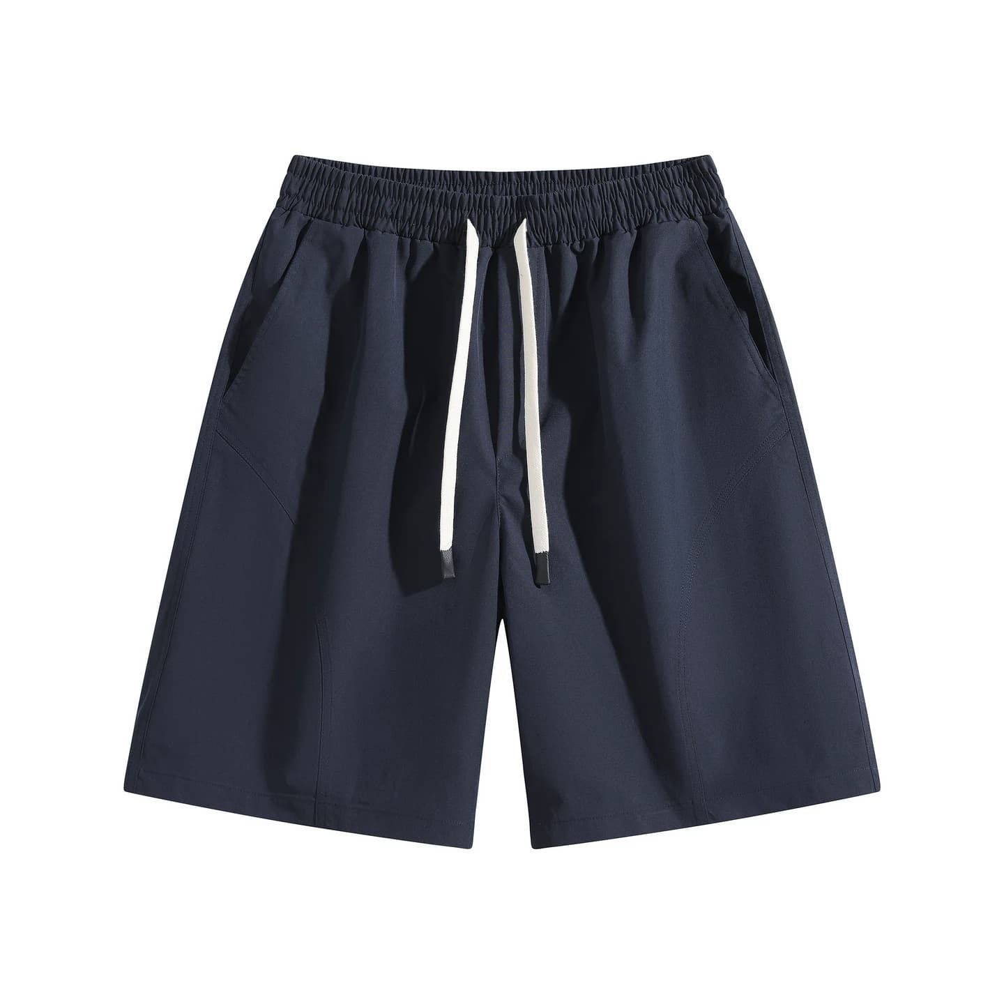 Relaxed Woven Shorts in Navy, front flat lay