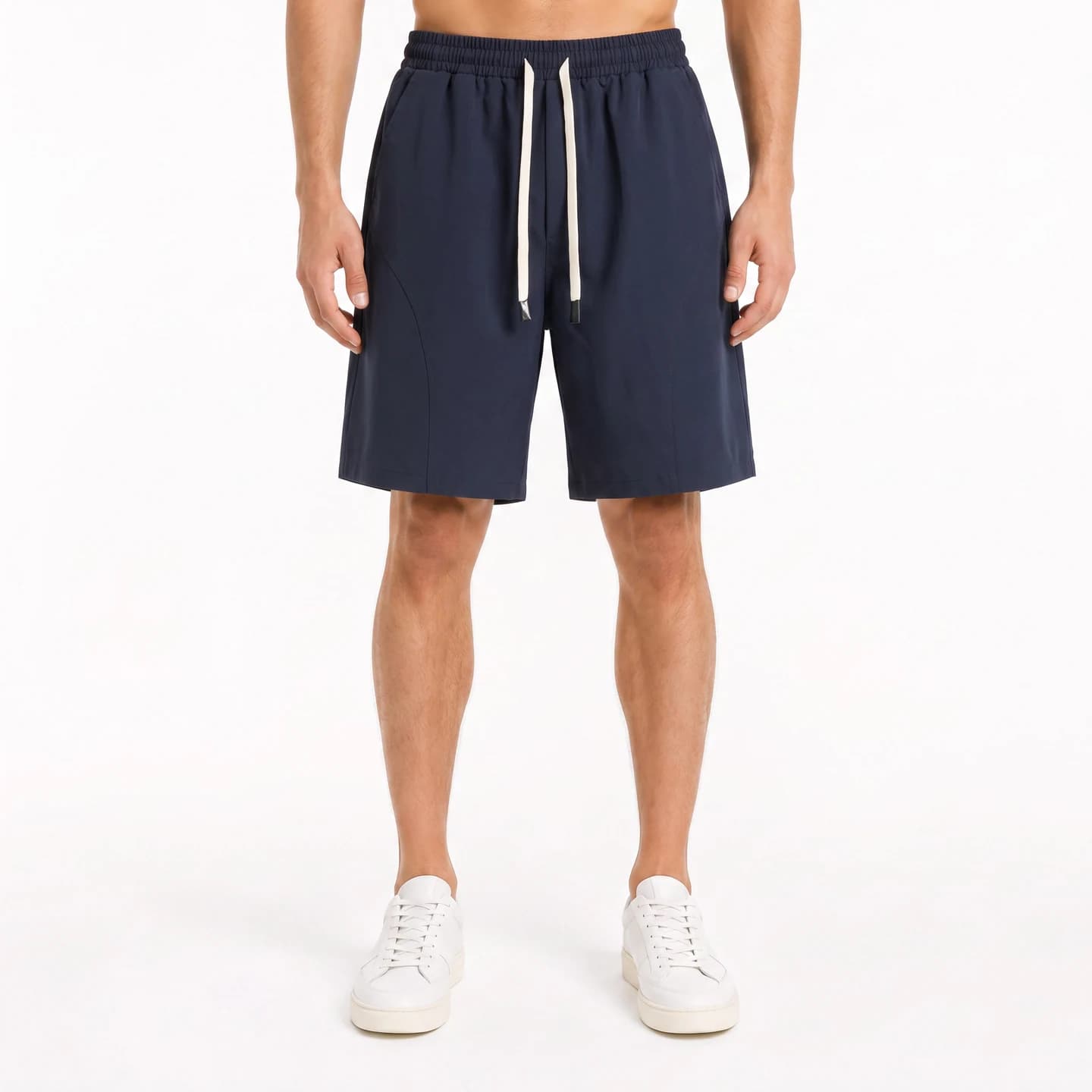 Relaxed Woven Shorts in Navy, relaxed men's fit