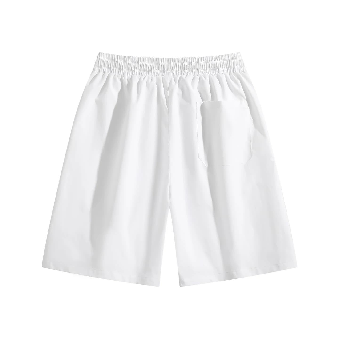 Relaxed Woven Shorts in White, back flat lay
