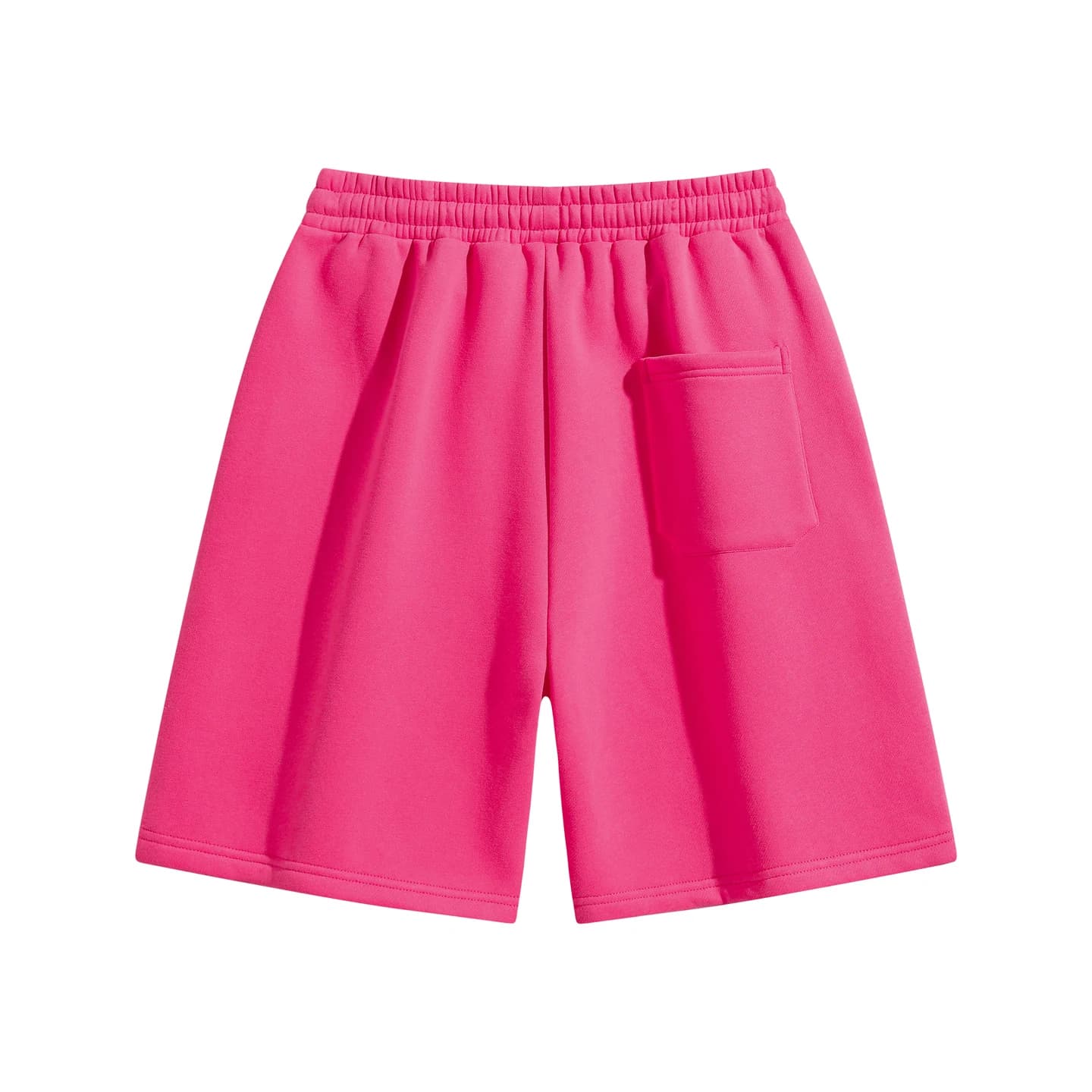 Metcr Relaxed Shorts in Pink, back flat lay