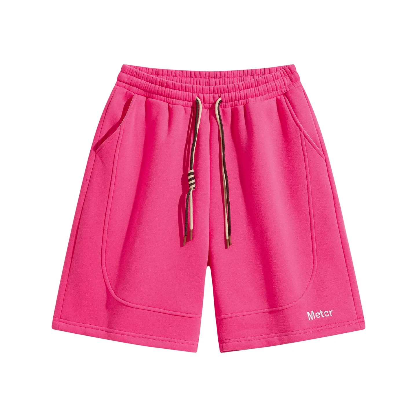 Metcr Relaxed Shorts in Pink, front flat lay