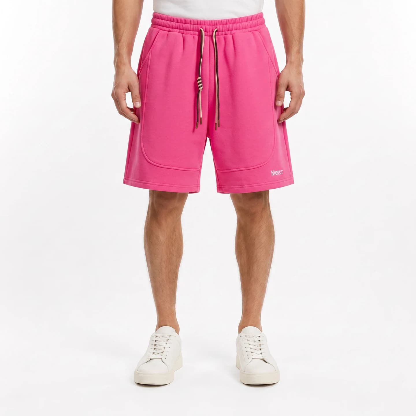 Metcr Relaxed Shorts in Pink, relaxed men's fit