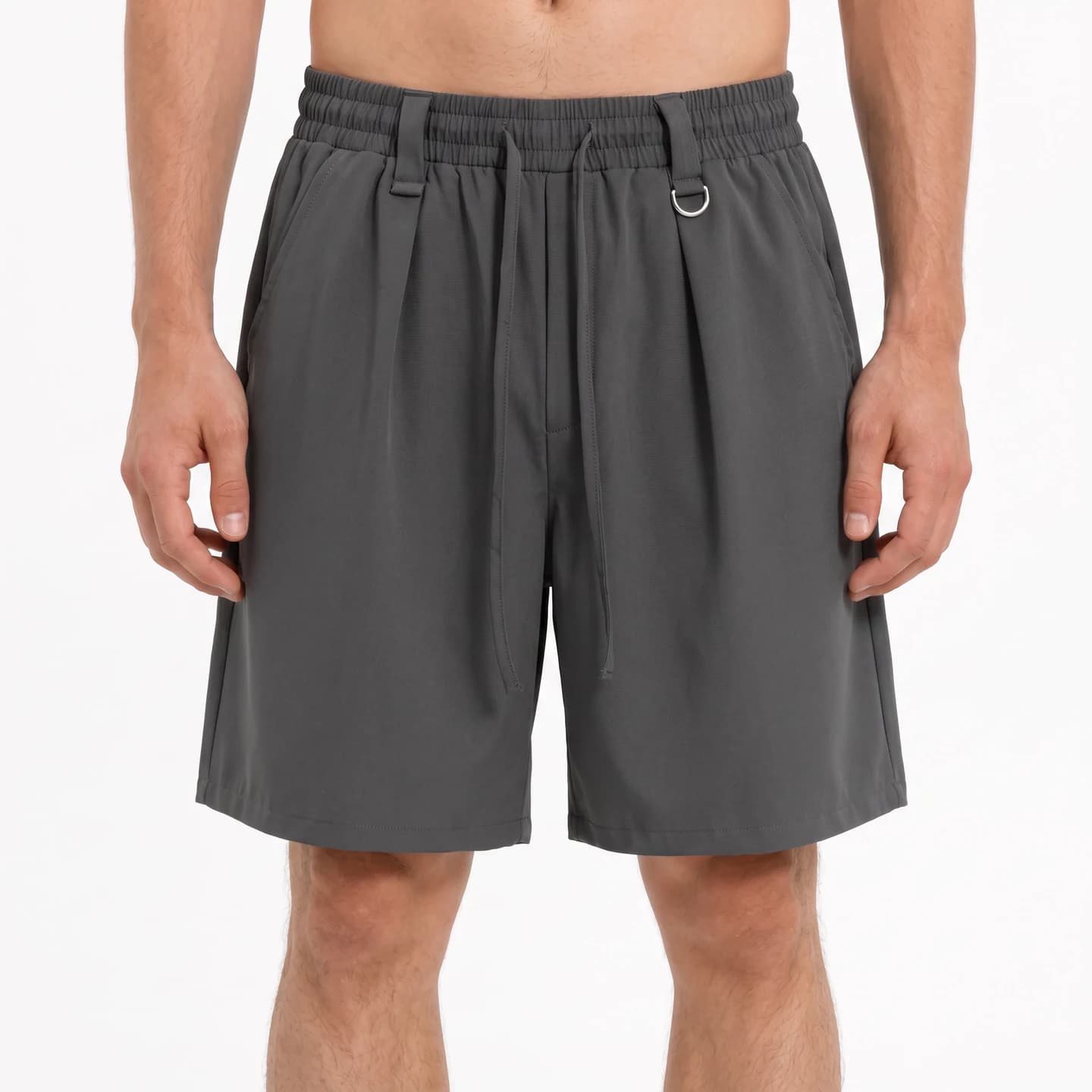 Relaxed Tailored Shorts in Charcoal, relaxed men's fit