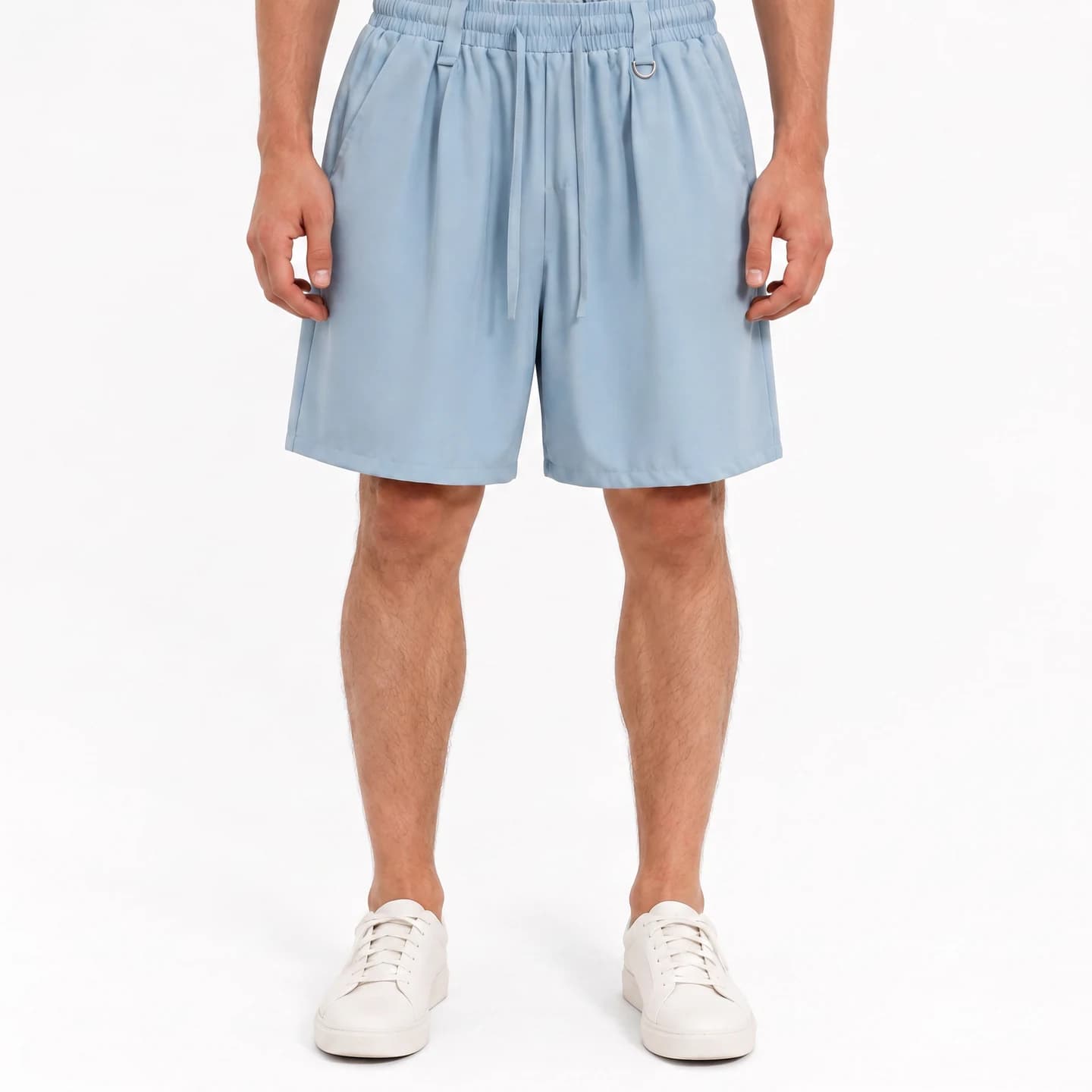 Relaxed Tailored Shorts in Sky Blue, relaxed men's fit