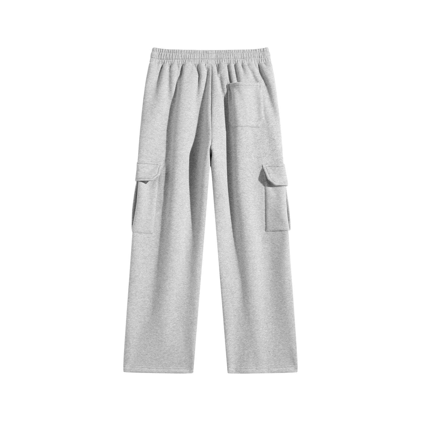 Relaxed Cargo Sweatpants in Heather Gray, back flat lay