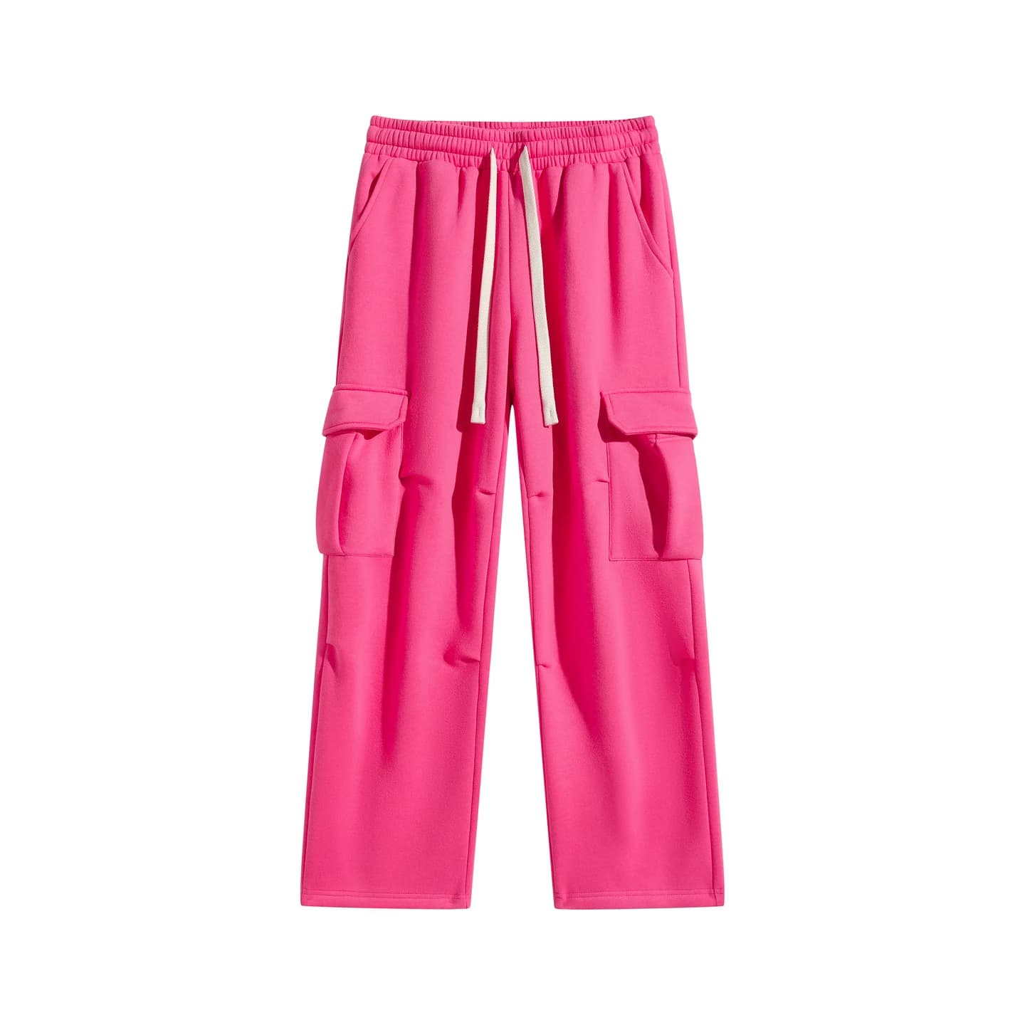 Relaxed Cargo Sweatpants Hot Pink, front flat lay