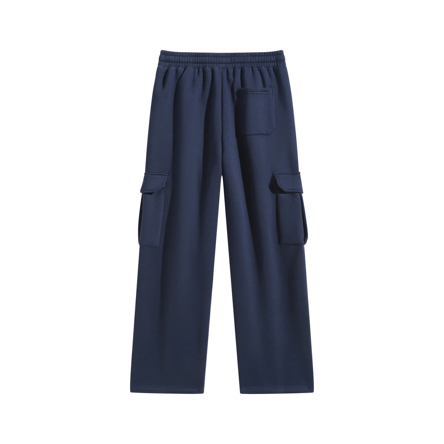 Relaxed Cargo Sweatpants in Navy, back flat lay