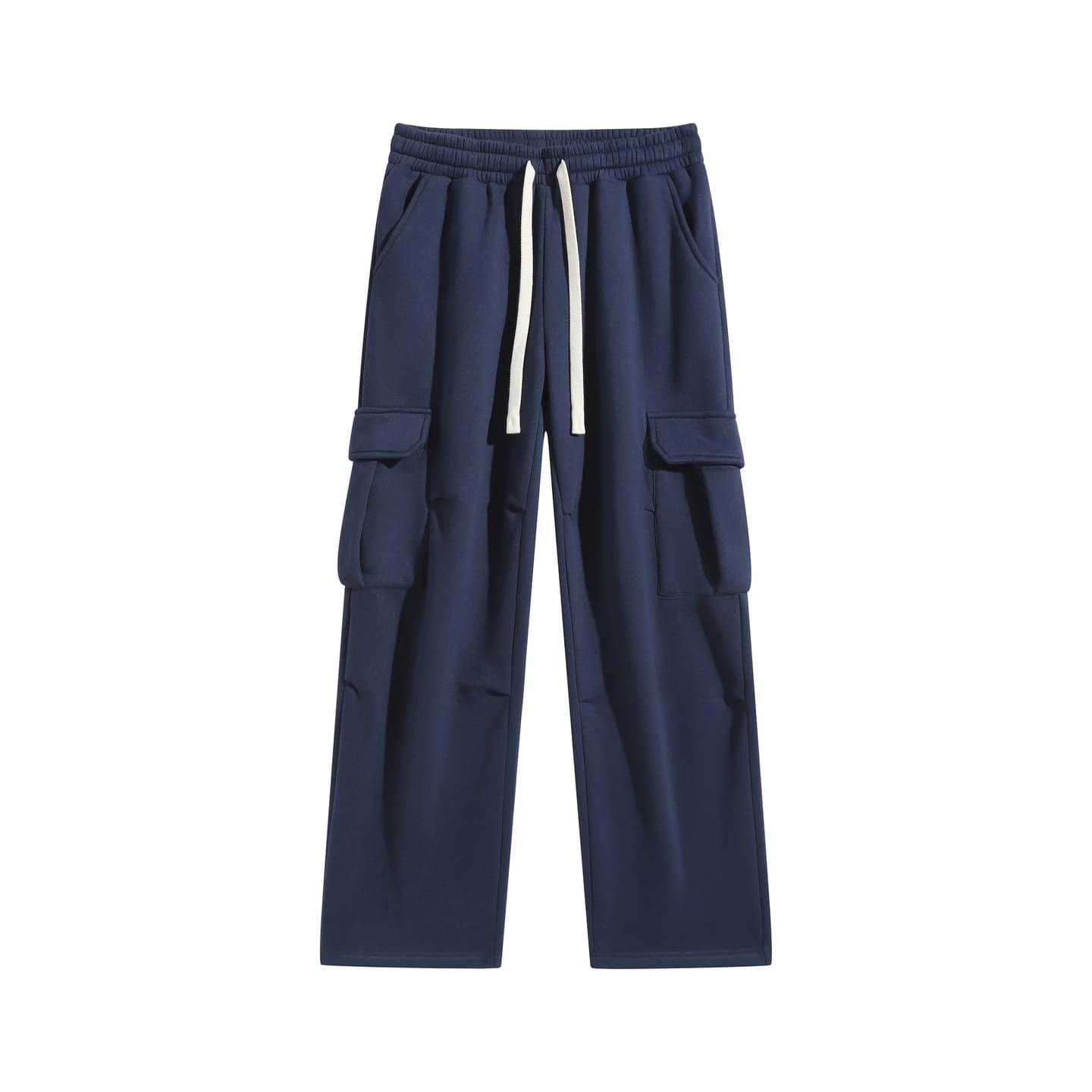 Relaxed Cargo Sweatpants in Navy, front flat lay