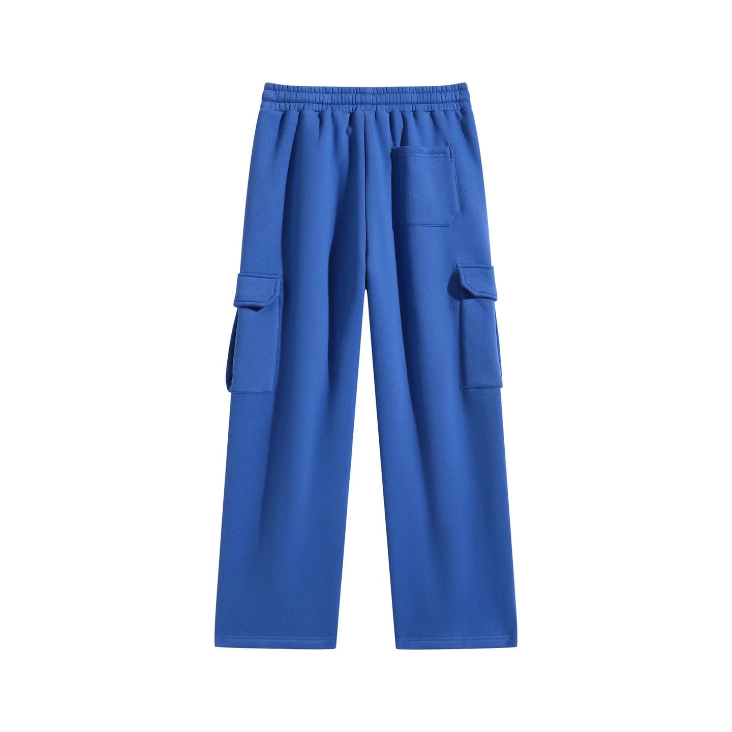 Relaxed Cargo Sweatpants in Royal Blue, back flat lay